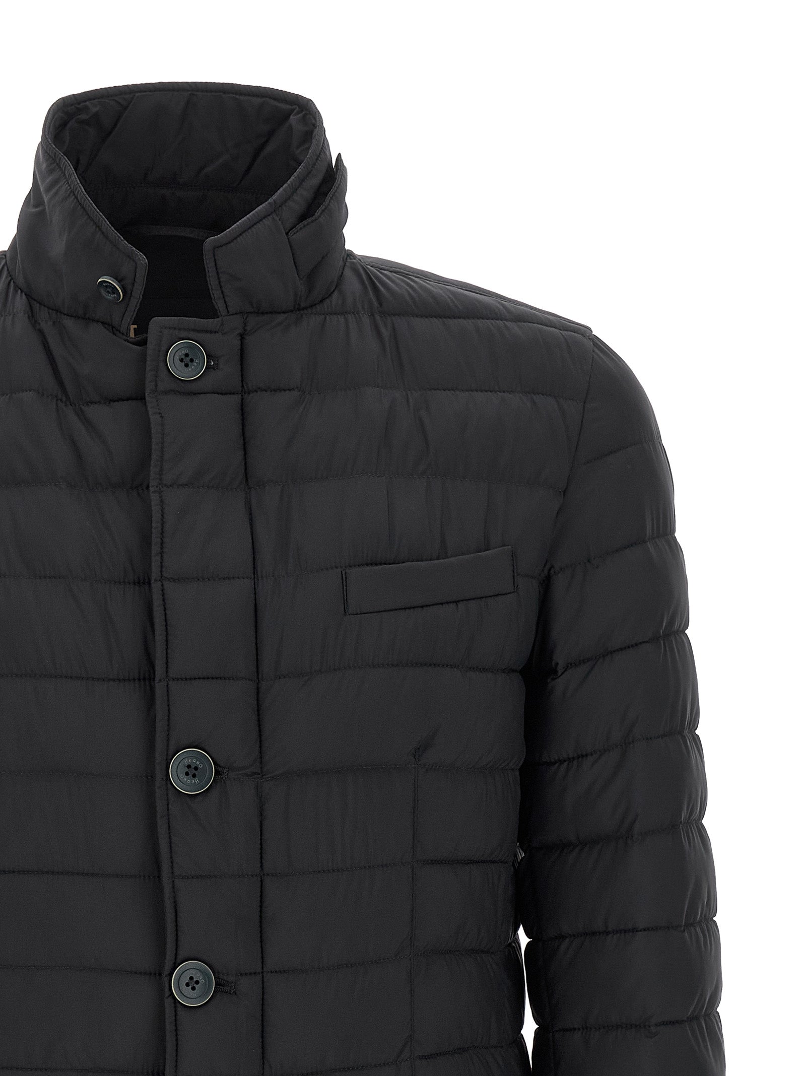Herno Blaue Polyamid-Jacke in voller Länge