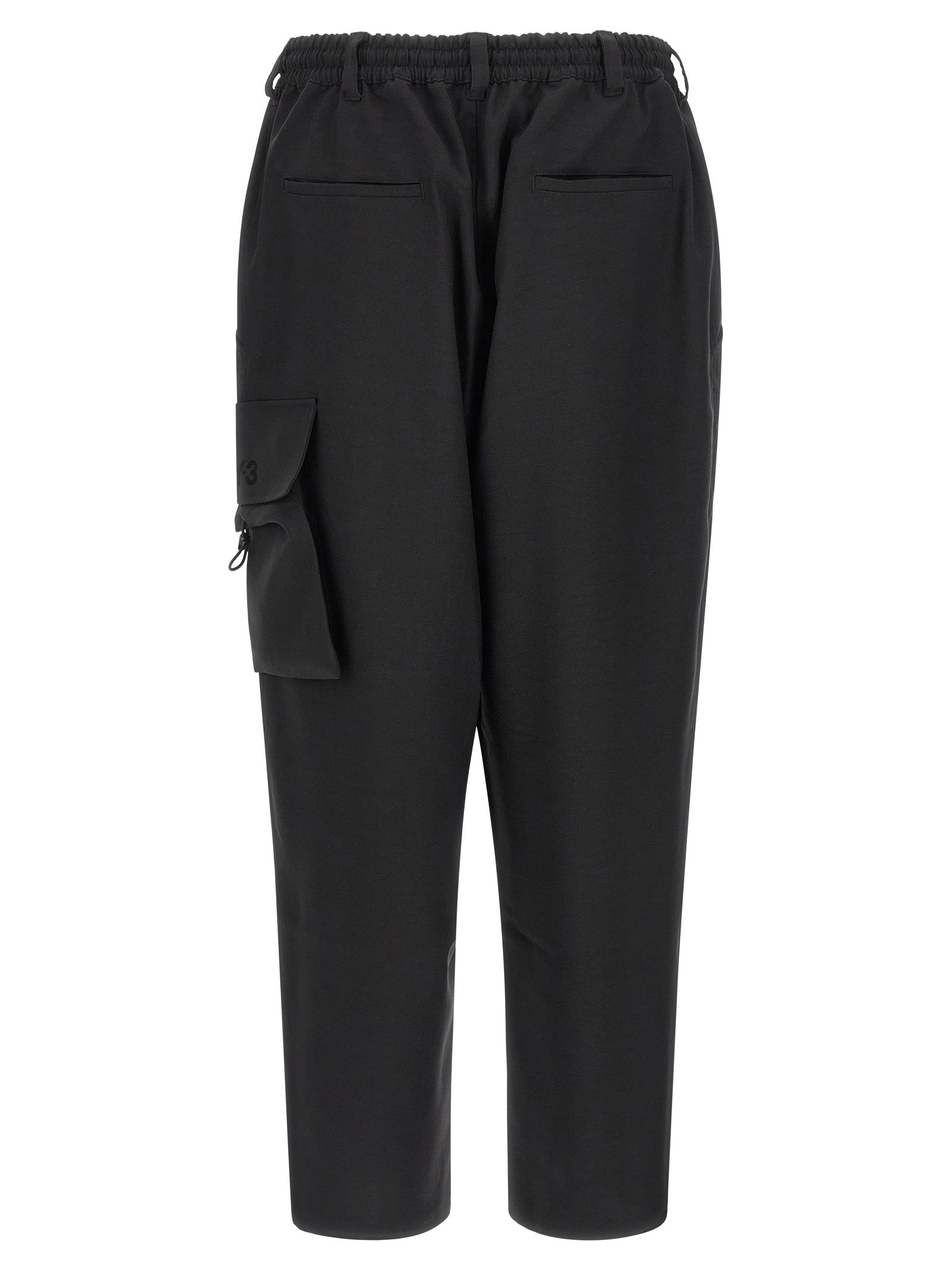 Y-3 Schwarze Cargohose aus Polyester