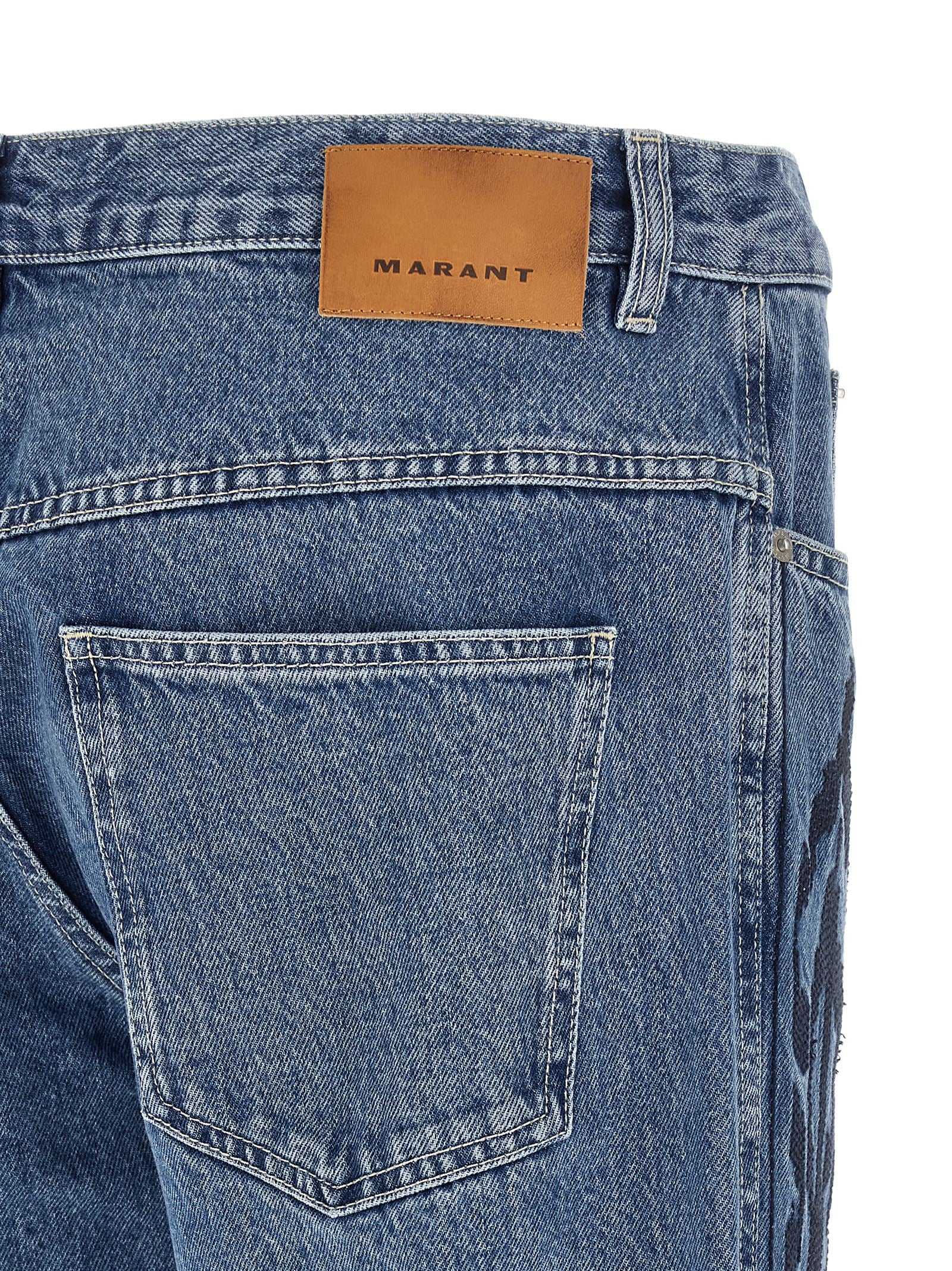 Isabel Marant Blaue Jeans aus Baumwolle im geraden Schnitt