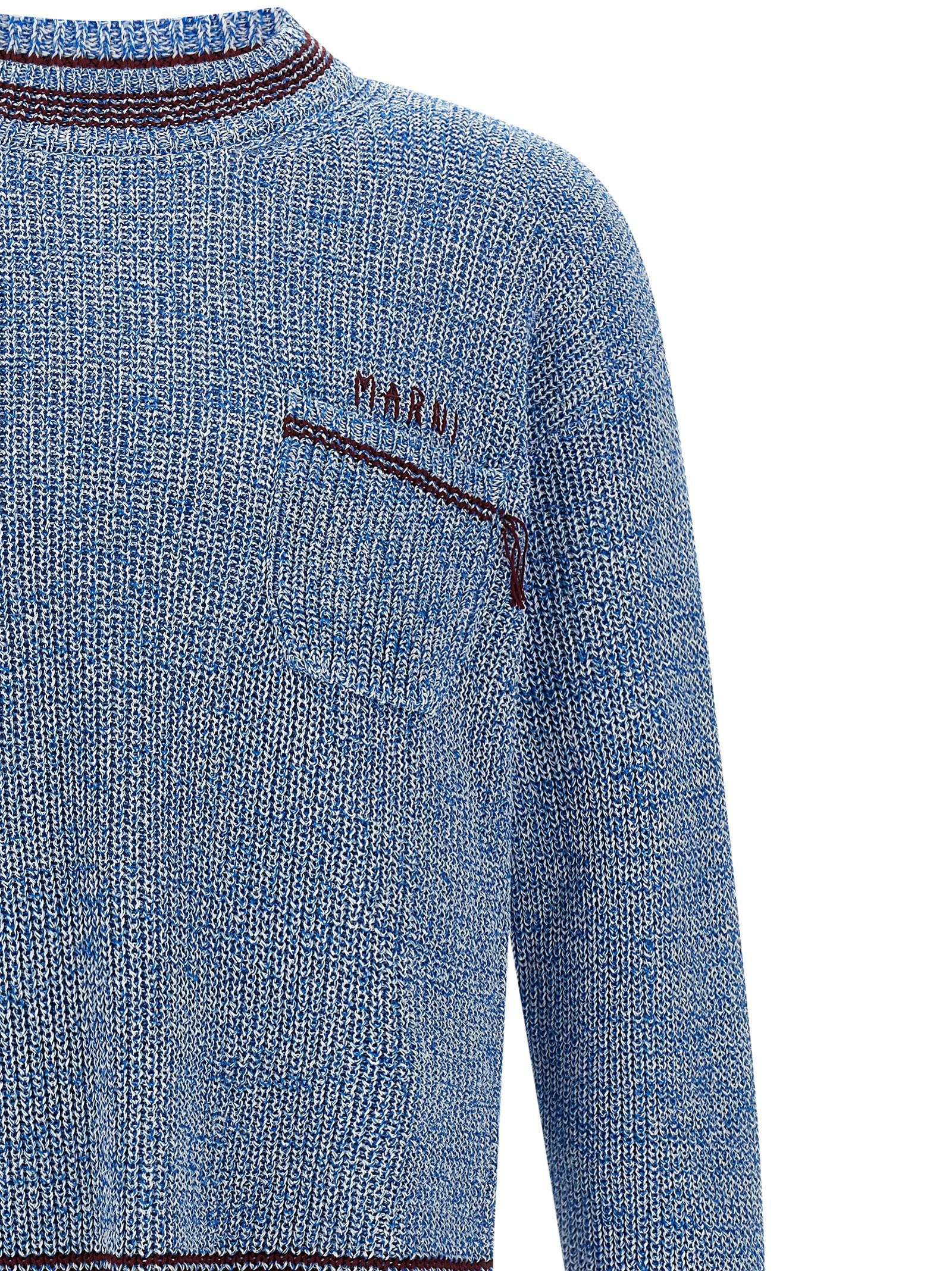 Marni Blauer Baumwollcardigan