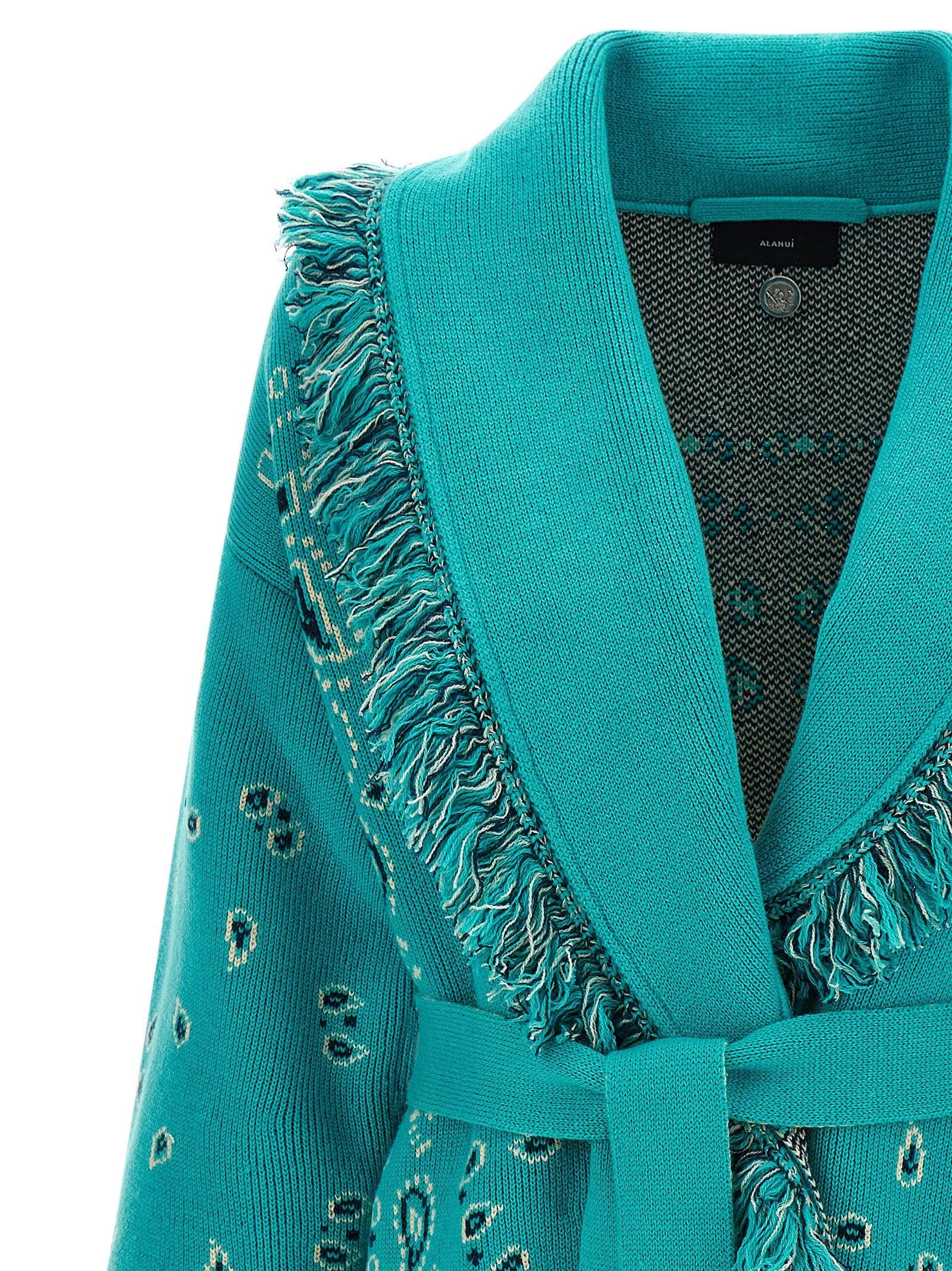 Alanui Blauer Kaschmir-Cardigan