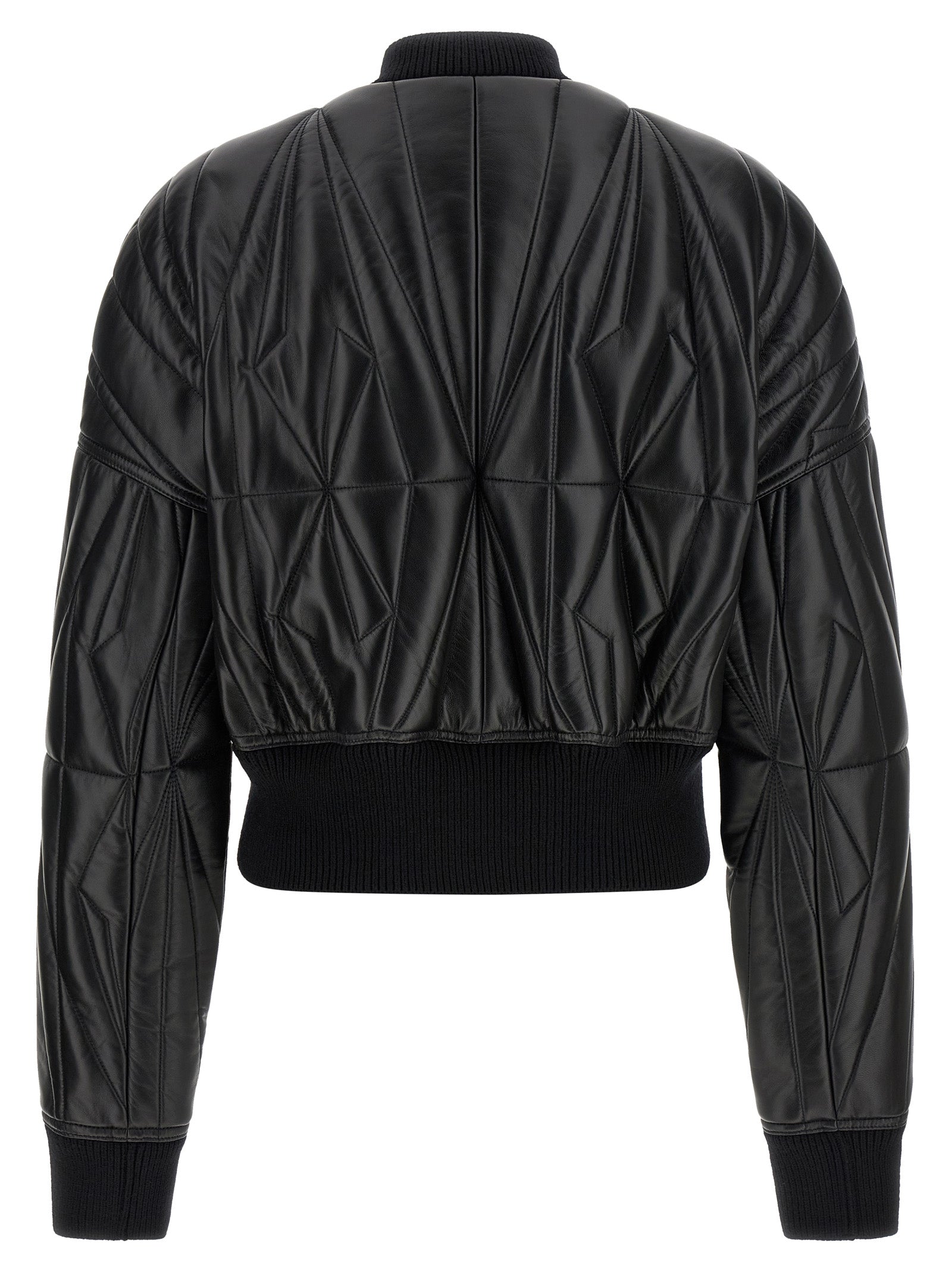Rick Owens Schwarze Lammlederjacke