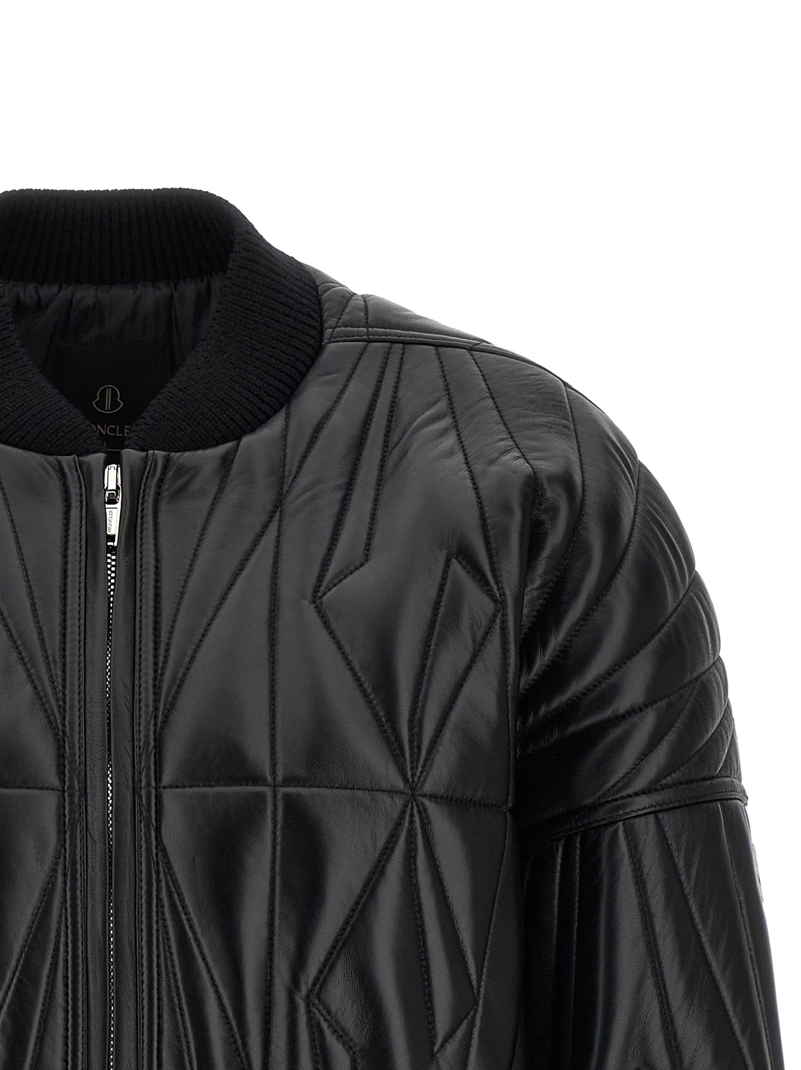 Rick Owens Schwarze Lammlederjacke