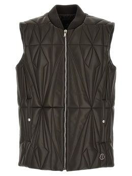 Rick Owens Braune Lammleder-Weste ohne Ärmel