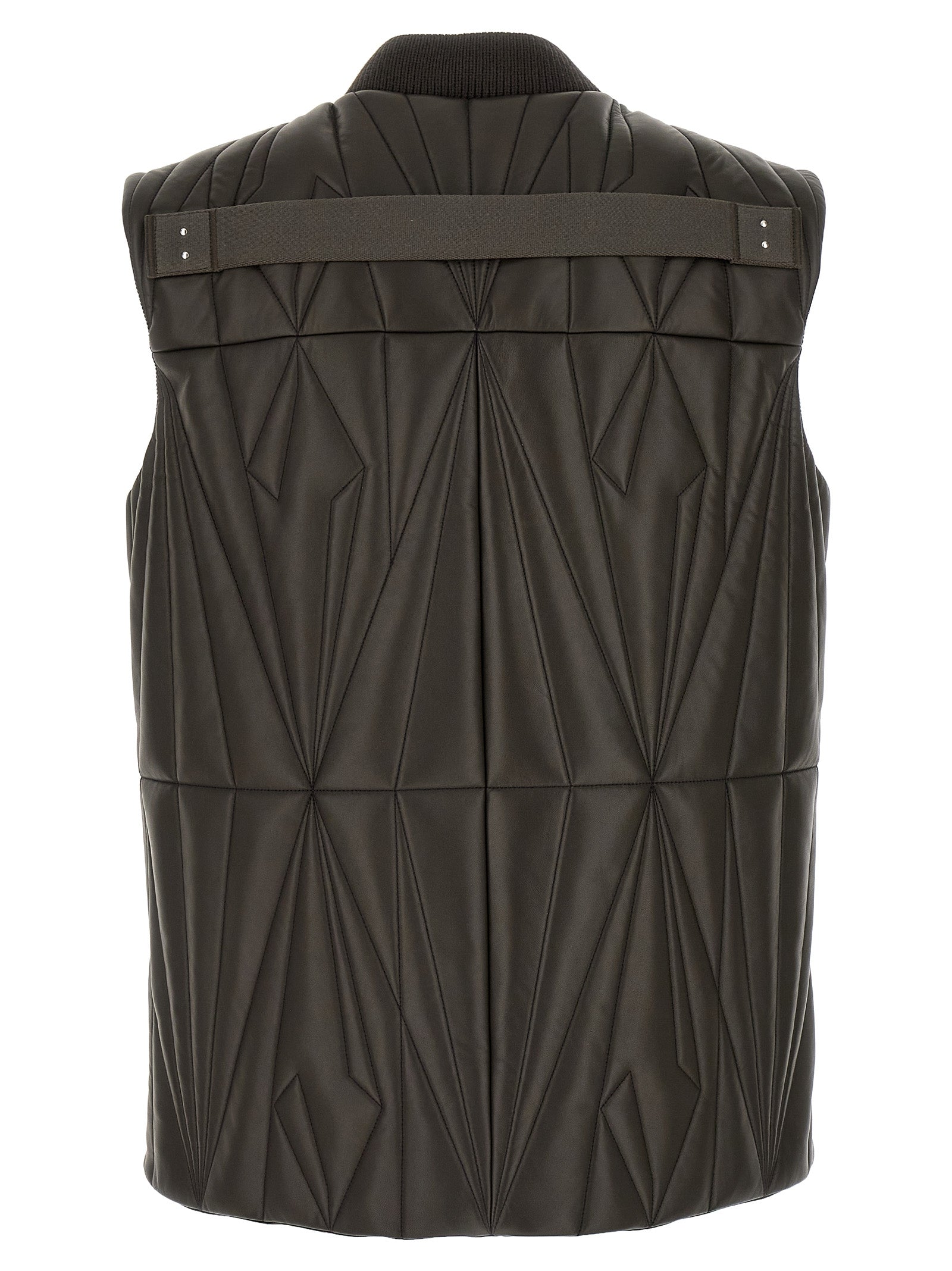 Rick Owens Braune Lammleder-Weste ohne Ärmel