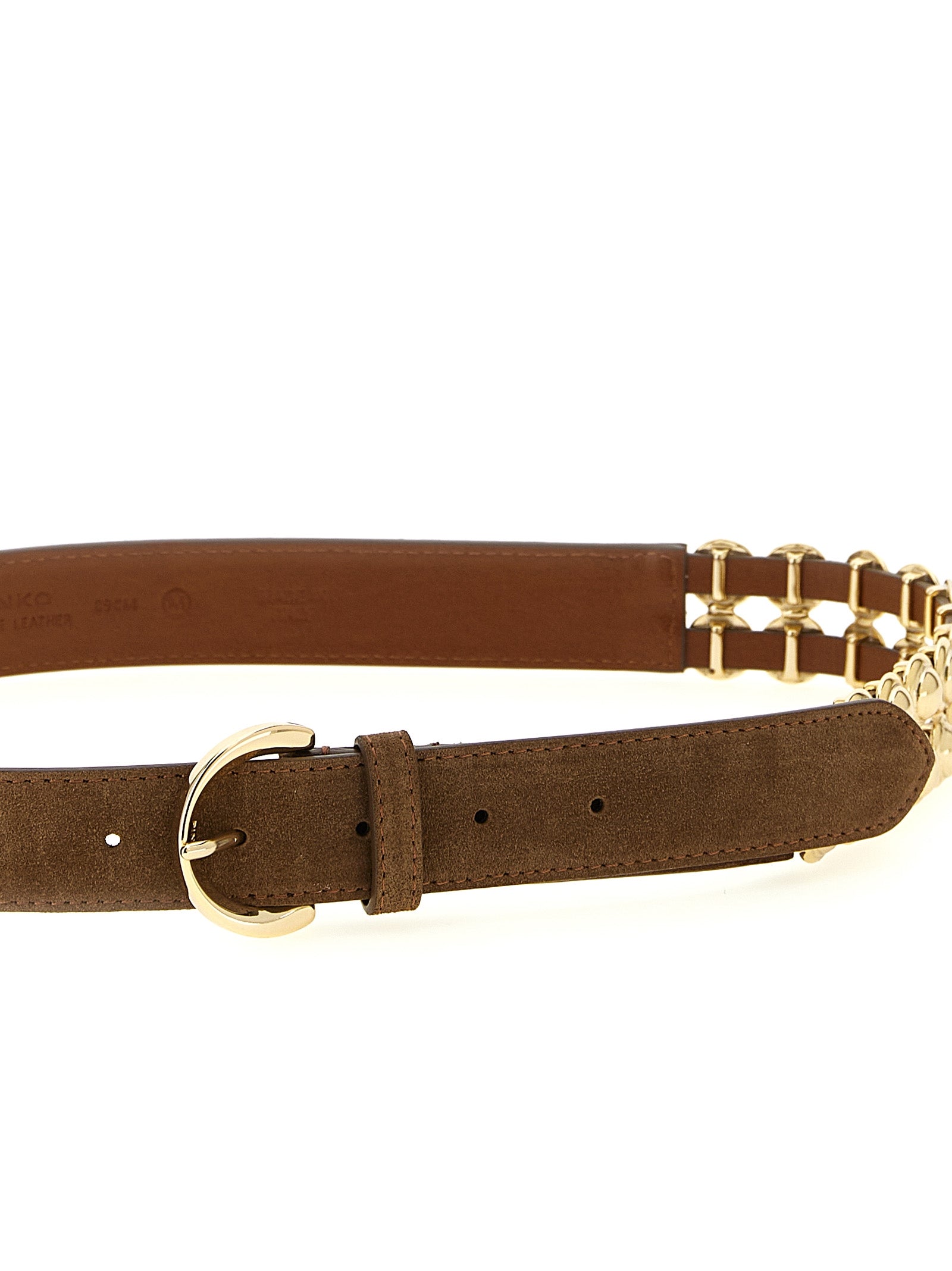 PINKO Brauner Gürtel aus Lammleder, Regular Fit