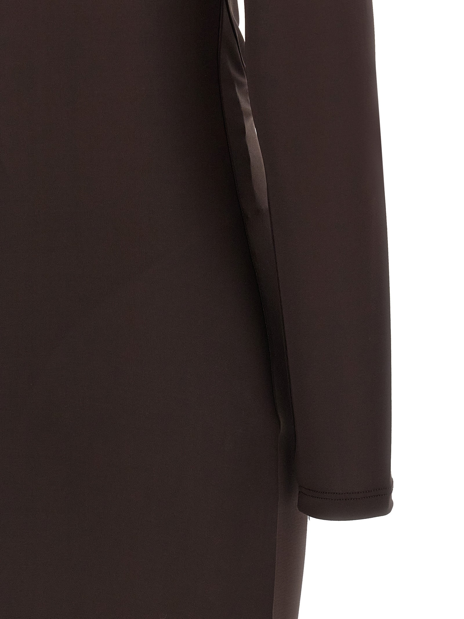 Elisabetta Franchi Braunes Viskose-Maxikleid