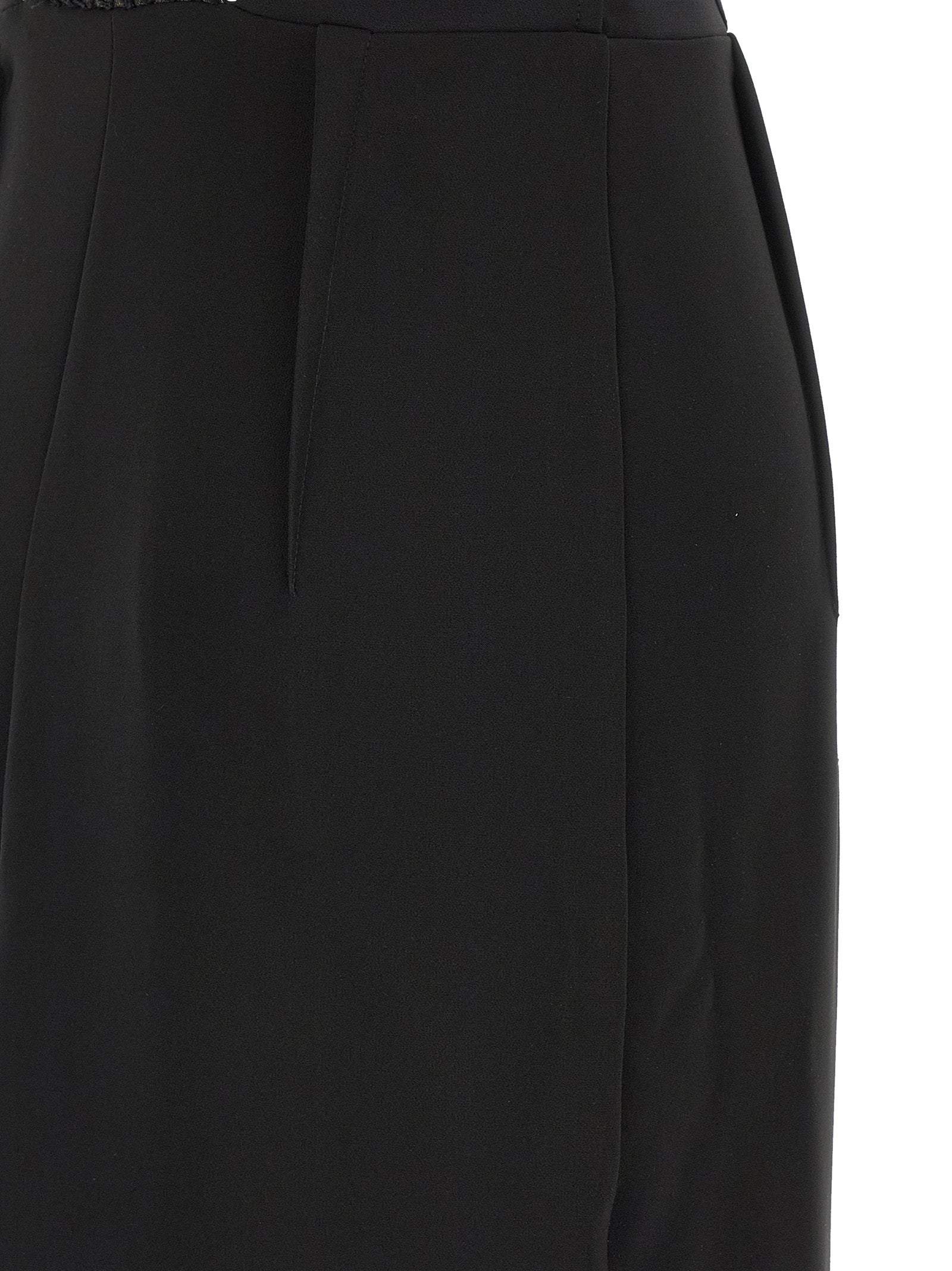 Elisabetta Franchi Schwarzes Maxikleid aus Polyester