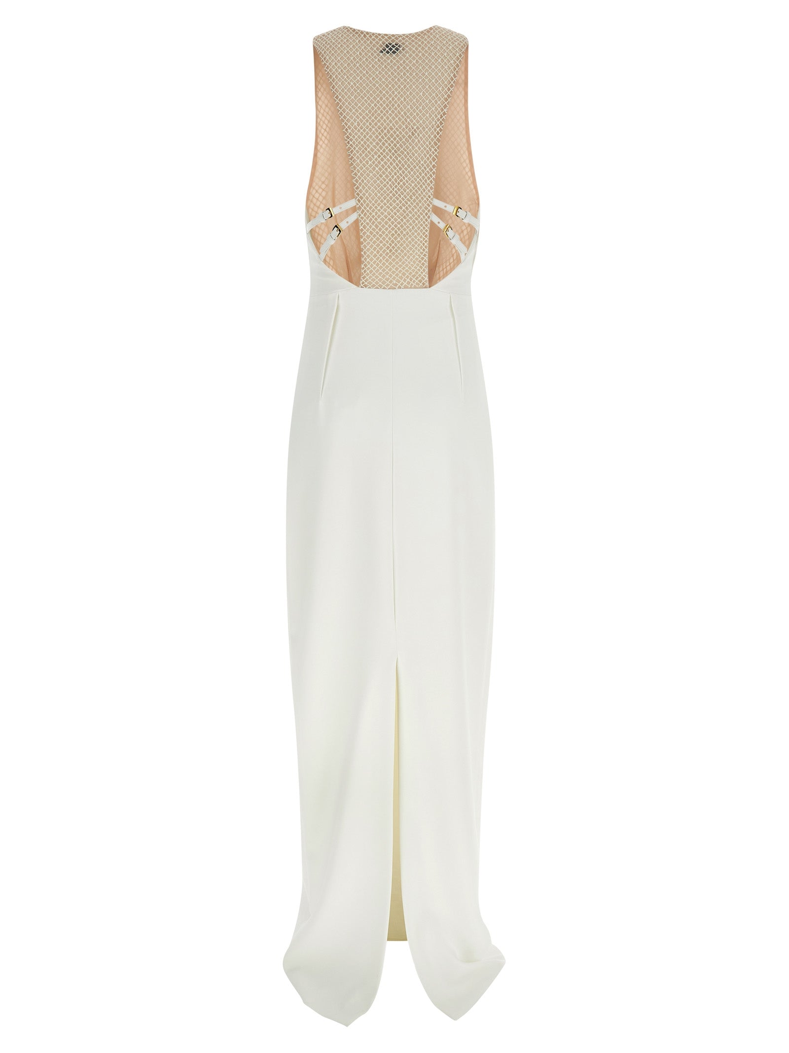 Elisabetta Franchi Langes weißes Kleid aus Polyester