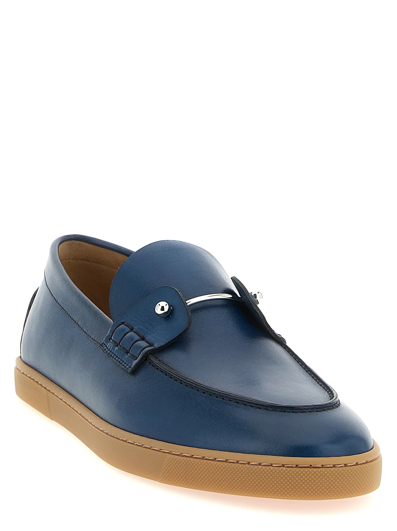 Christian Louboutin Mokassins aus blauem Kalbsleder