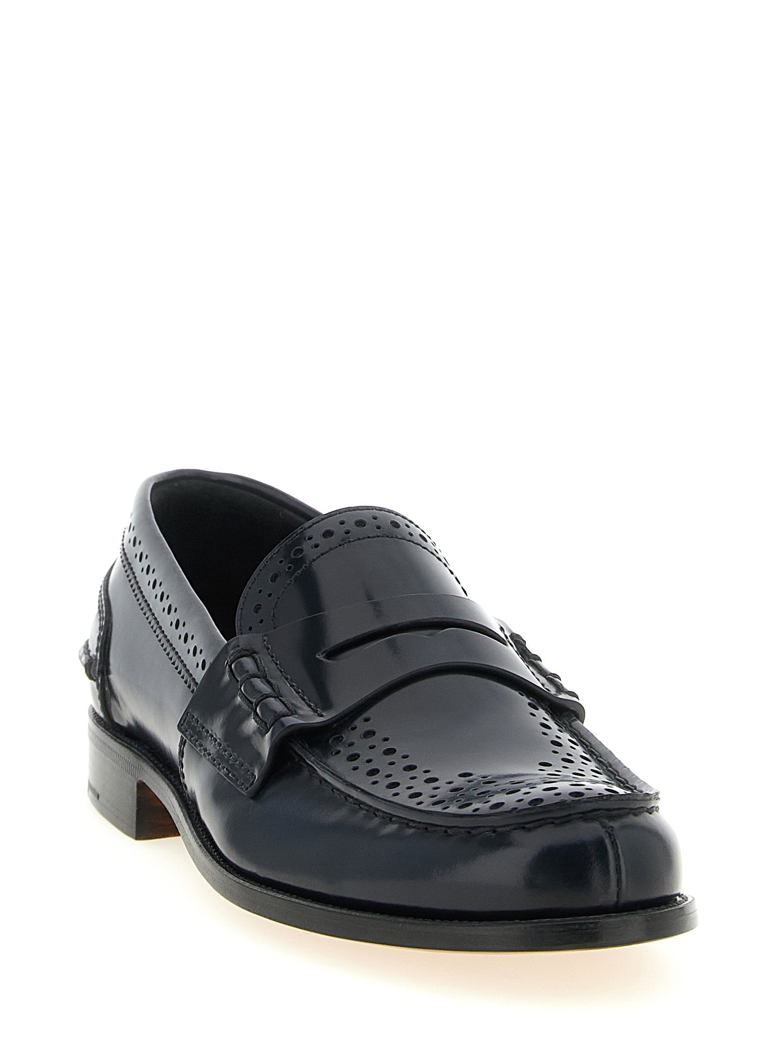 Church's Mokassins aus blauem Kalbsleder