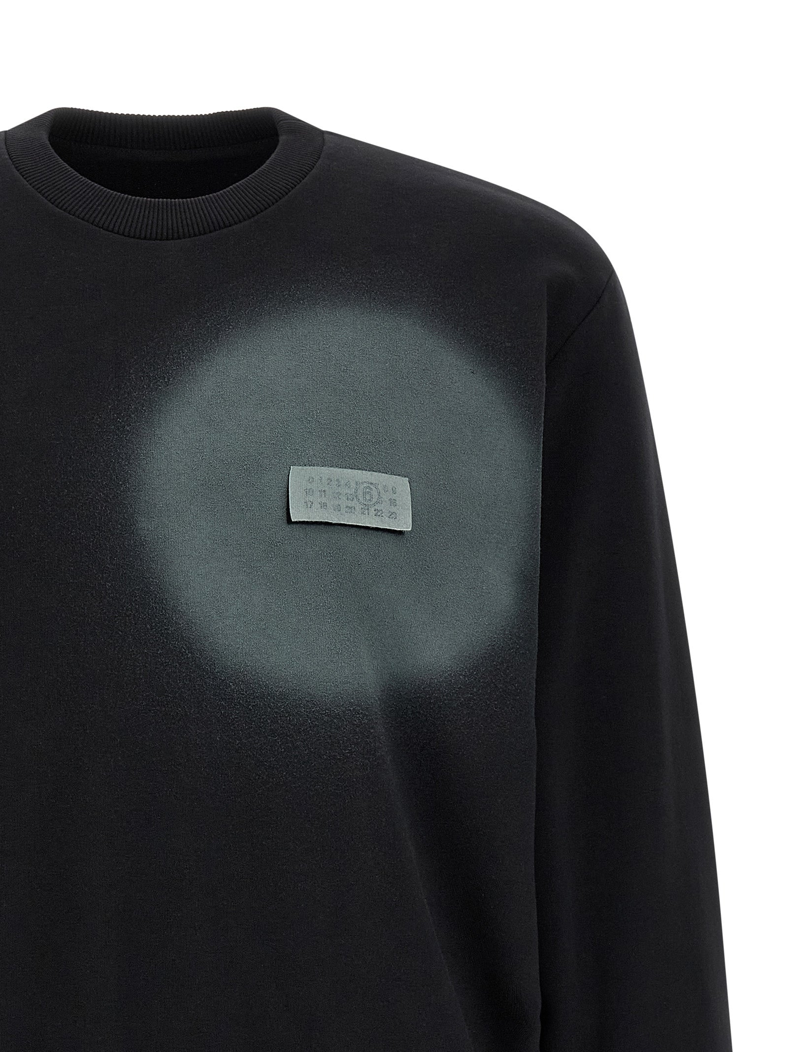 MM6 Maison Margiela Schwarzer Baumwoll-Sweatshirt