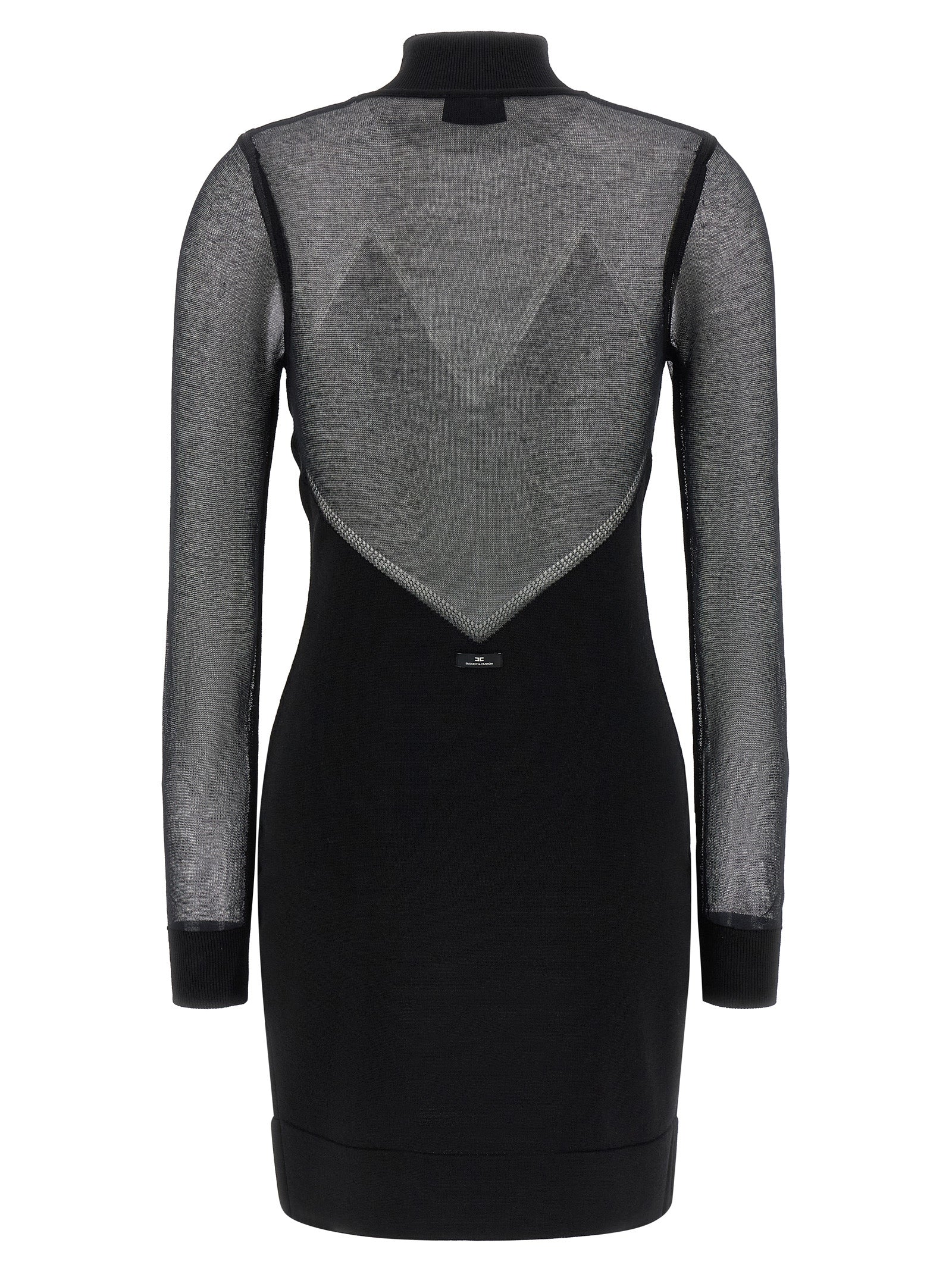 Elisabetta Franchi Schwarzes Viskose-Kurzkleid