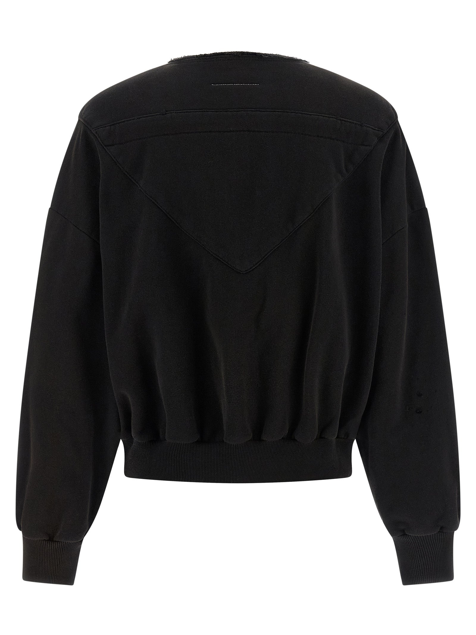 MM6 Maison Margiela Schwarzer Baumwoll-Sweatshirt