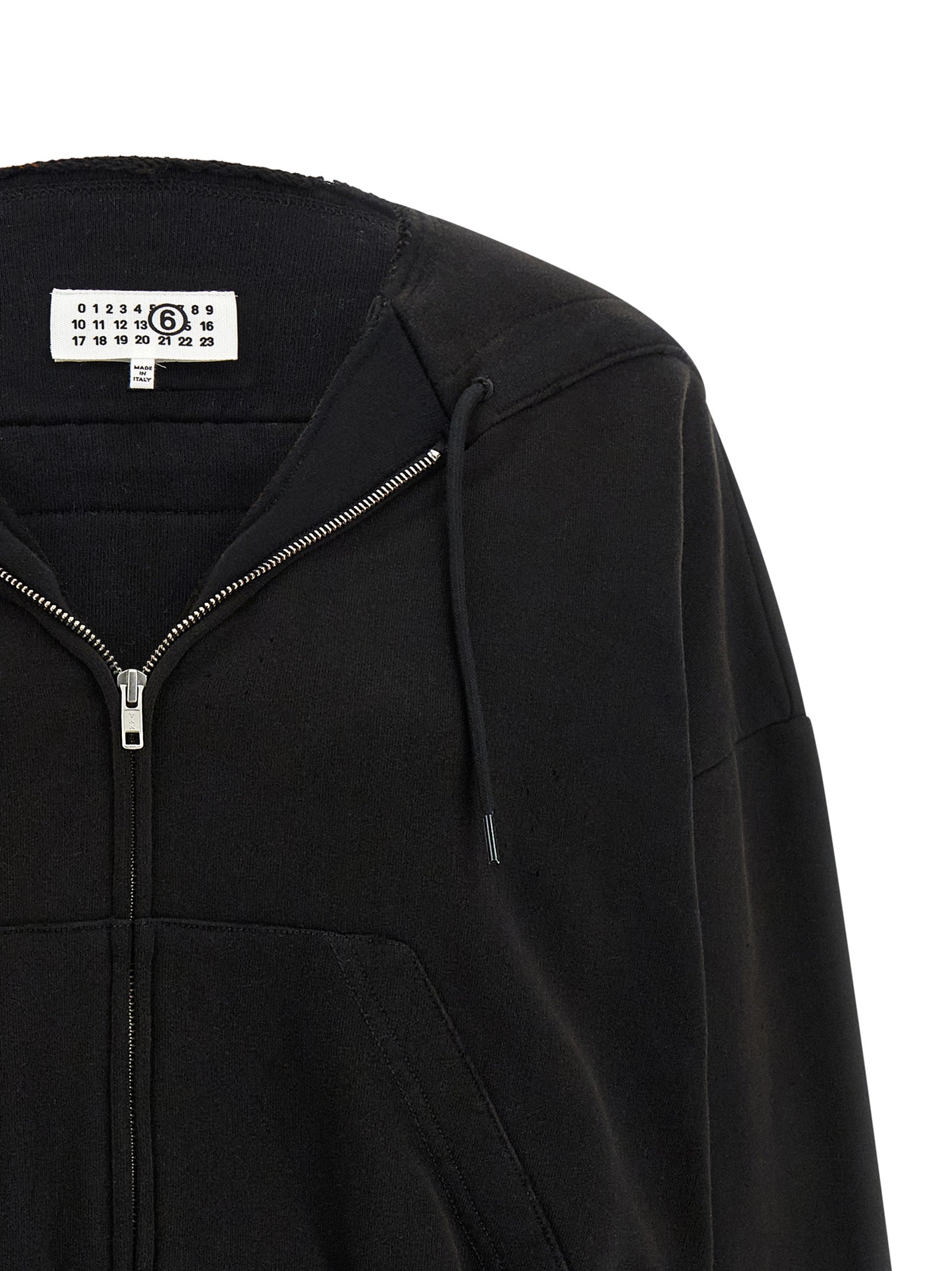 MM6 Maison Margiela Schwarzer Baumwoll-Sweatshirt