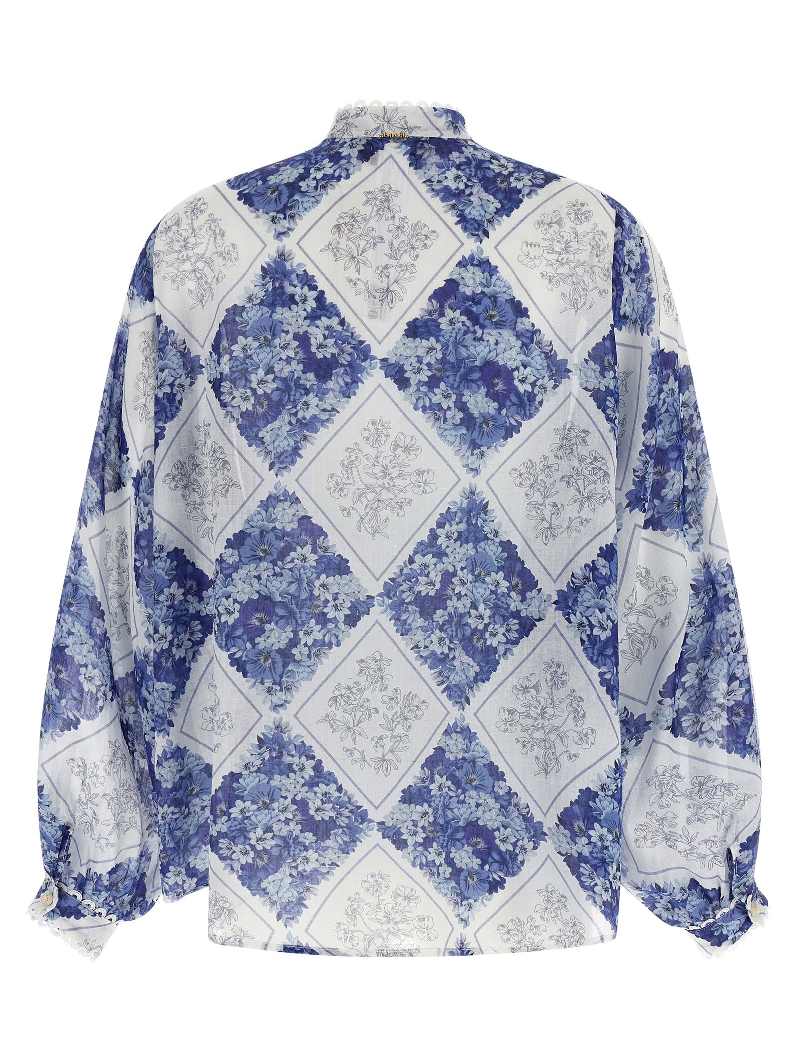 Twinset Bluse aus mehrfarbigem Rochenleder