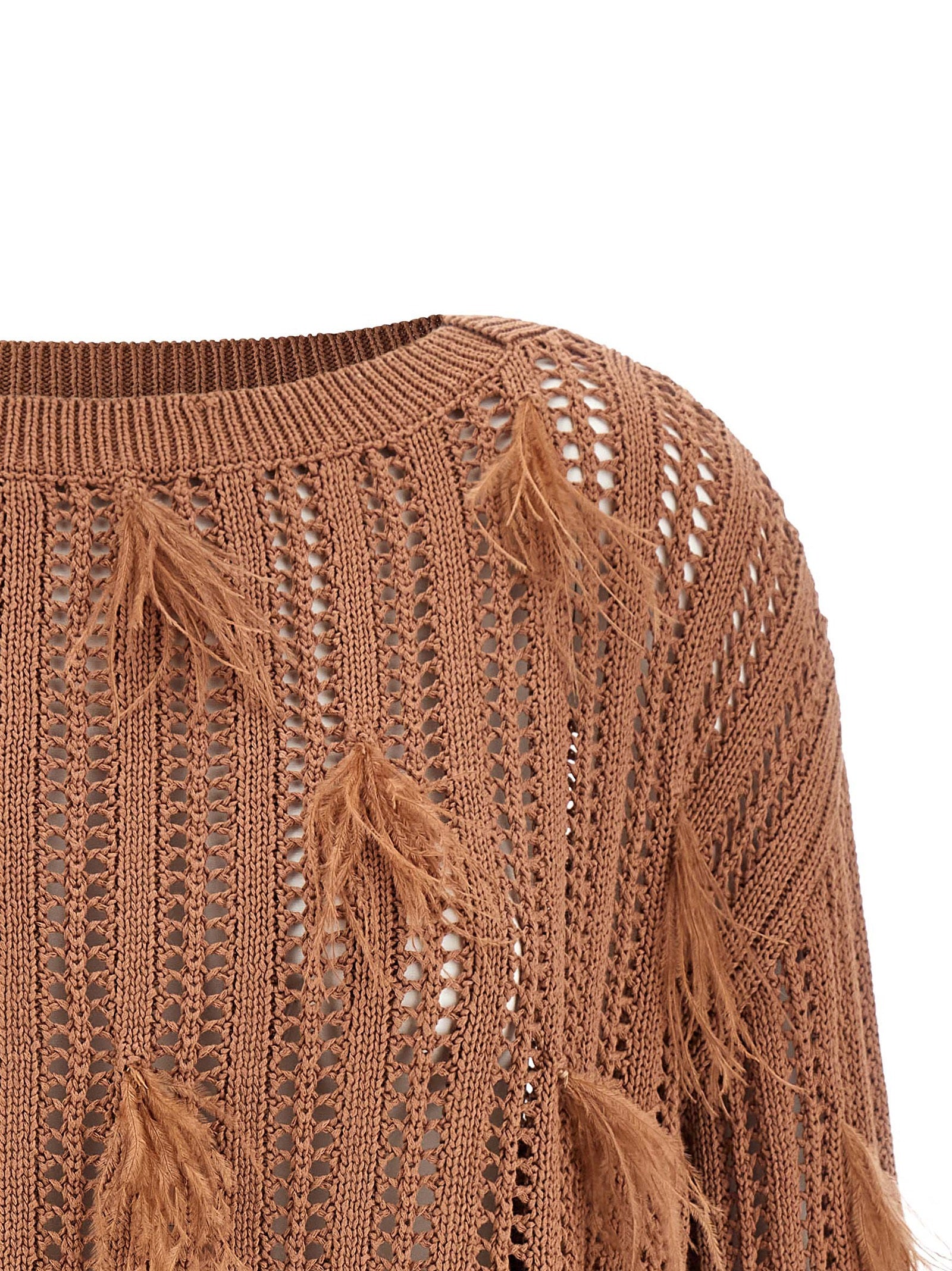 Twinset Brauner Baumwollcardigan