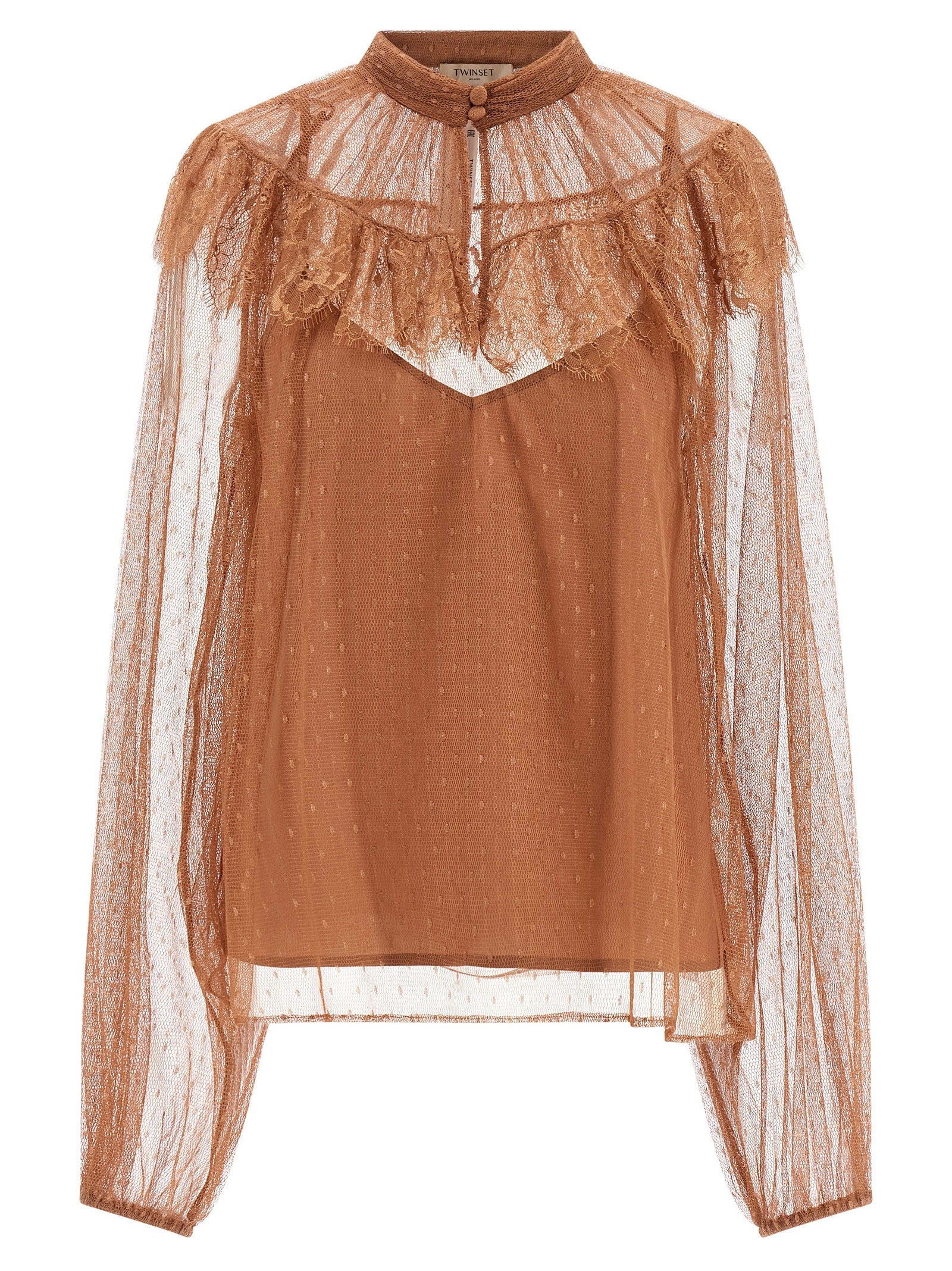 Twinset Braunes Hemd aus Polyester