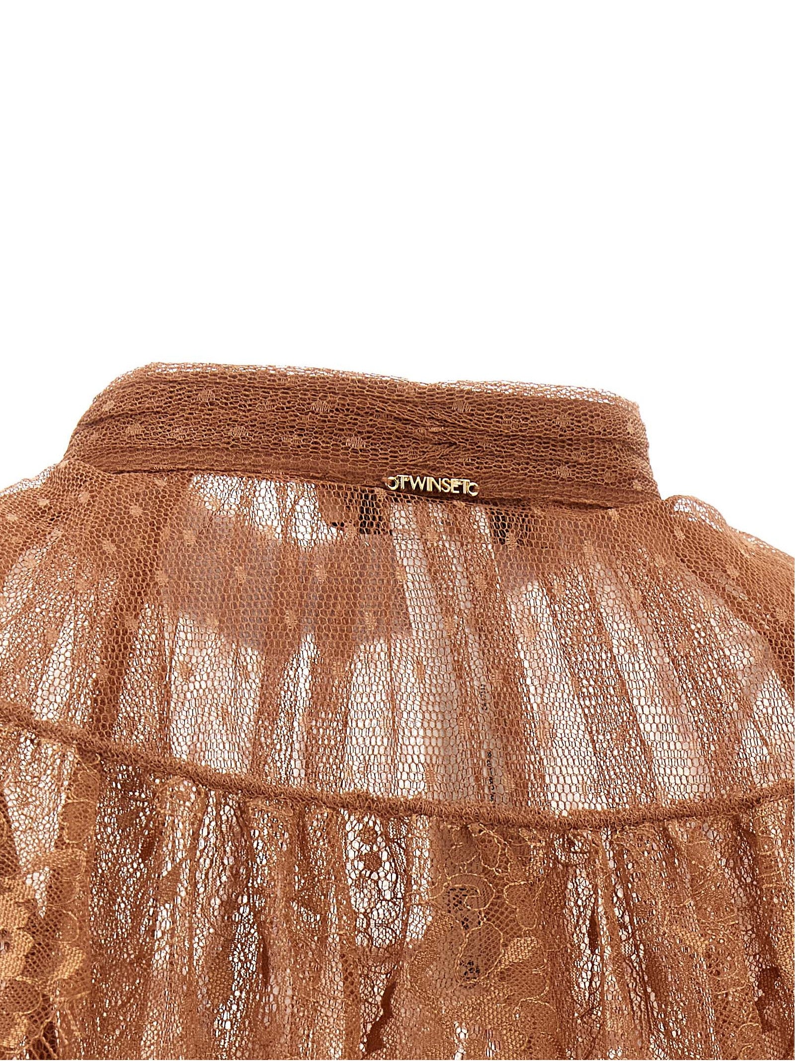 Twinset Braunes Hemd aus Polyester