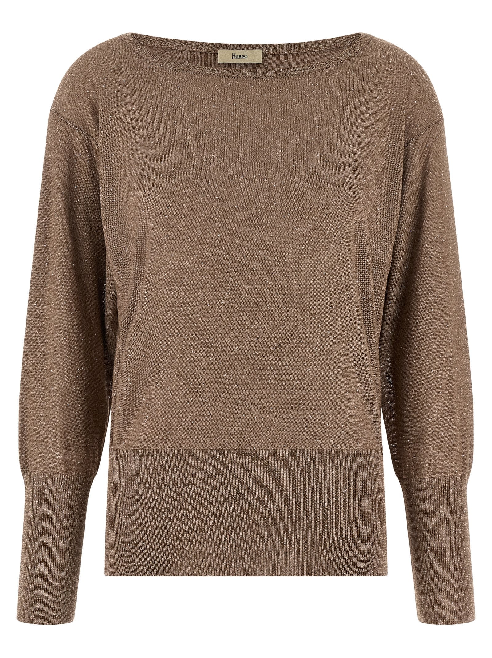 Herno Brauner Viskose-Cardigan
