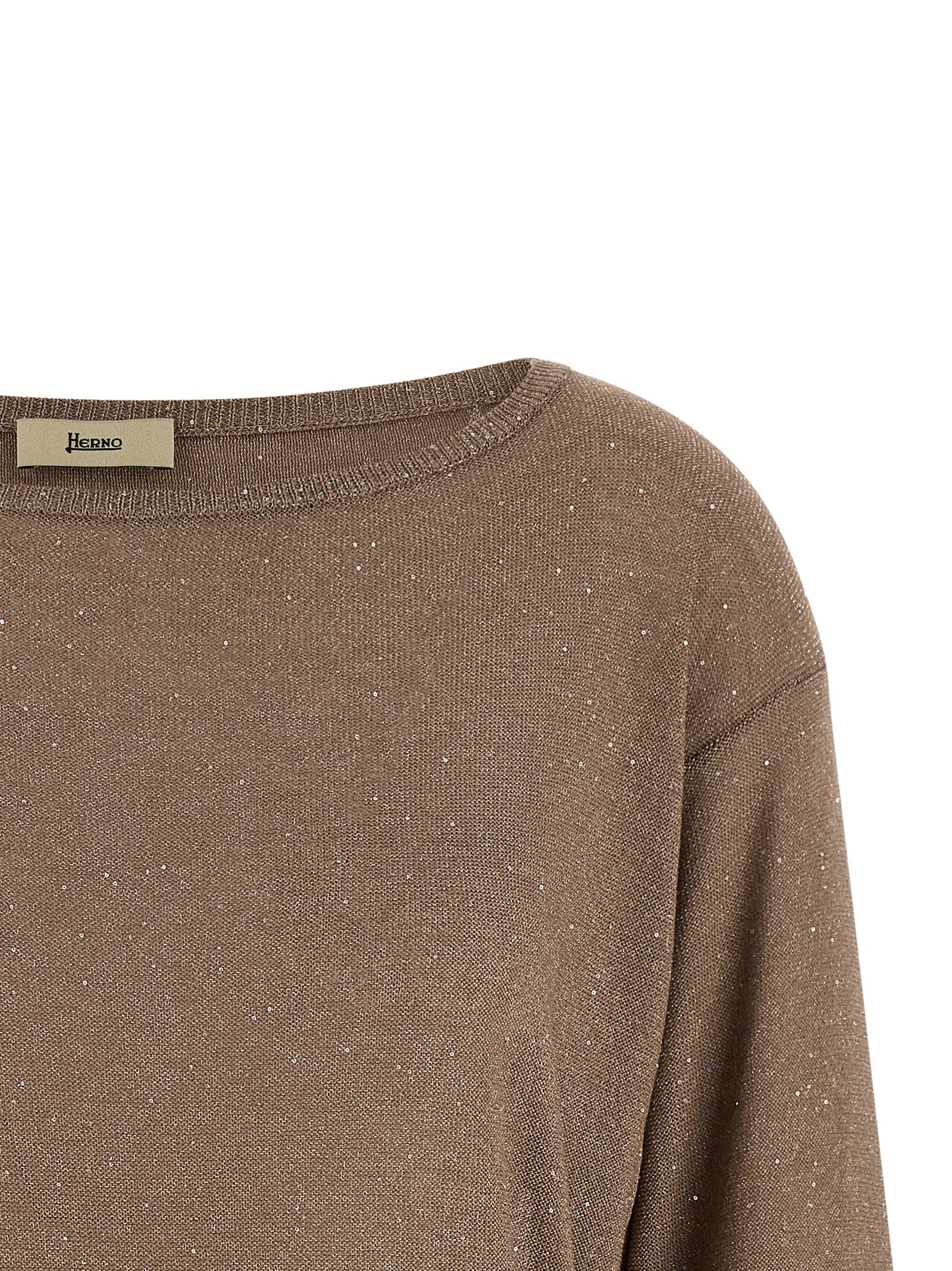 Herno Brauner Viskose-Cardigan