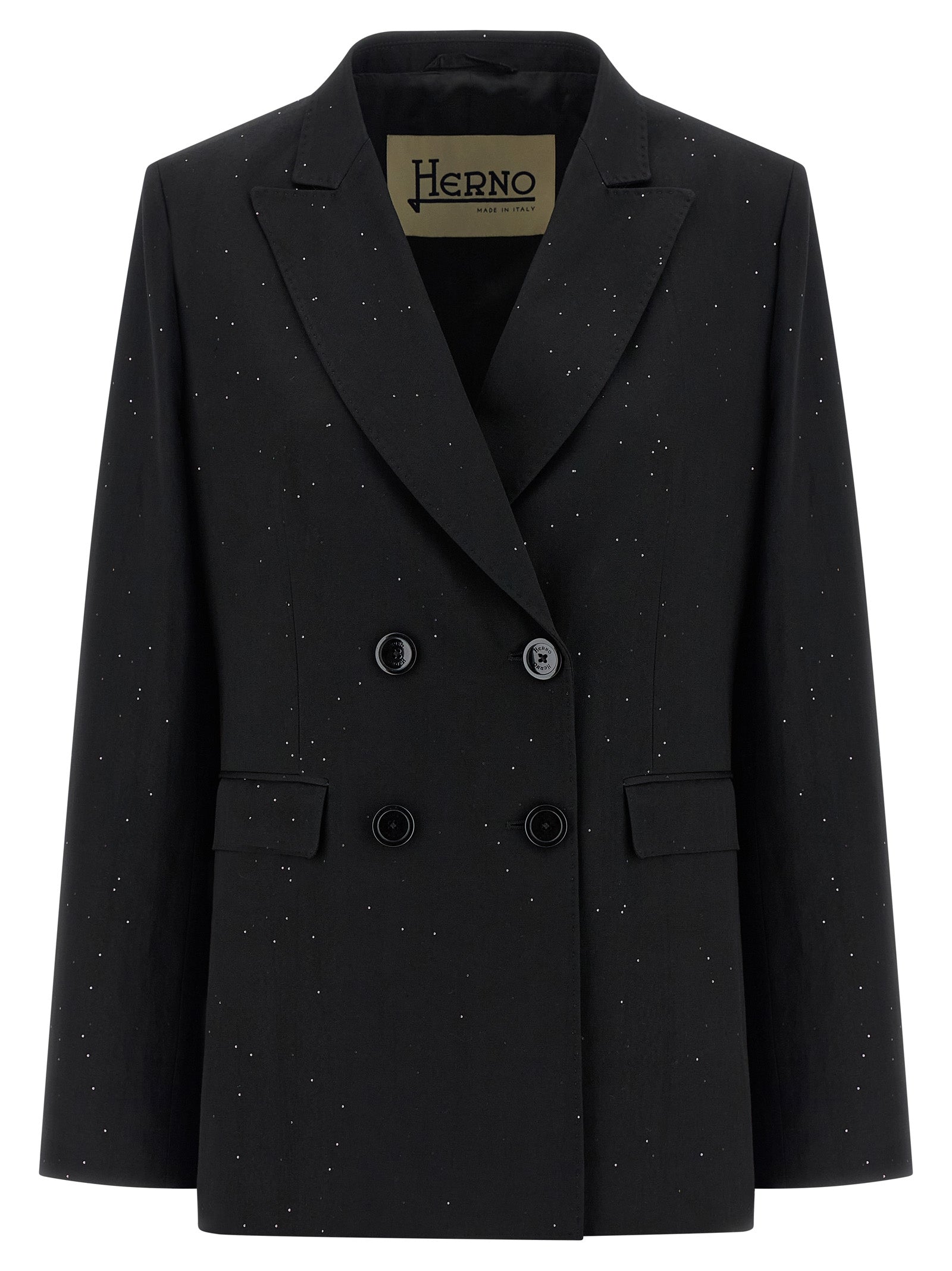 Herno Schwarzer Blazer aus Viskose