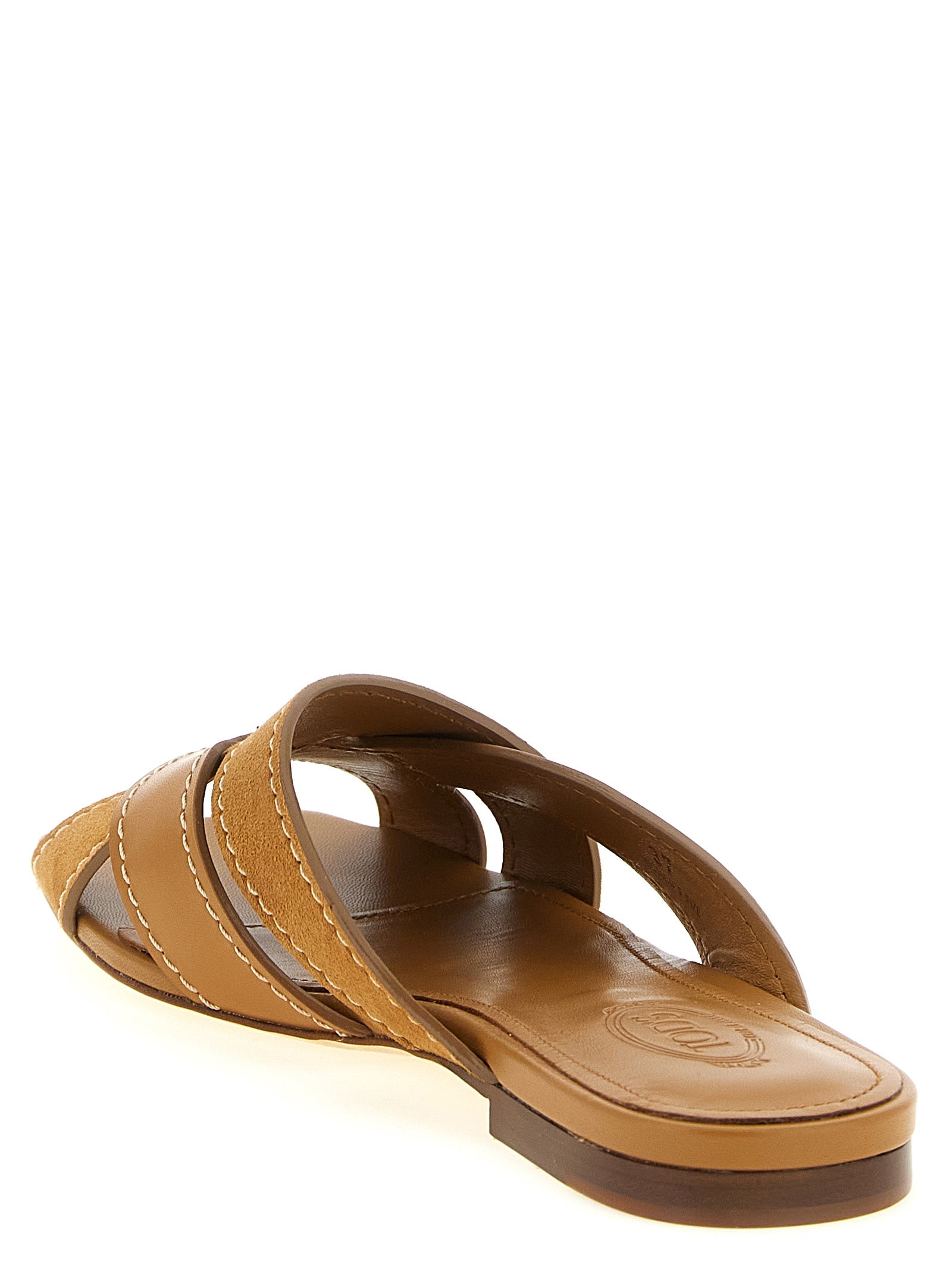 Tod's Beige Kalbsleder-Slipper