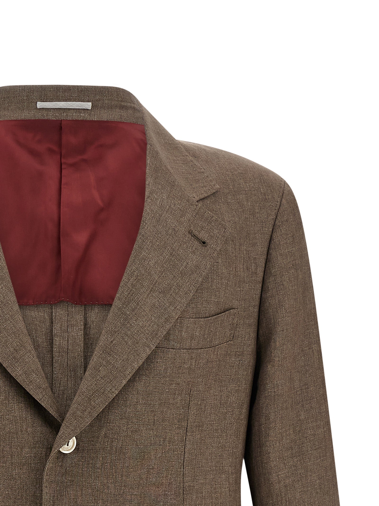 Brunello Cucinelli Brauner Leinenblazer