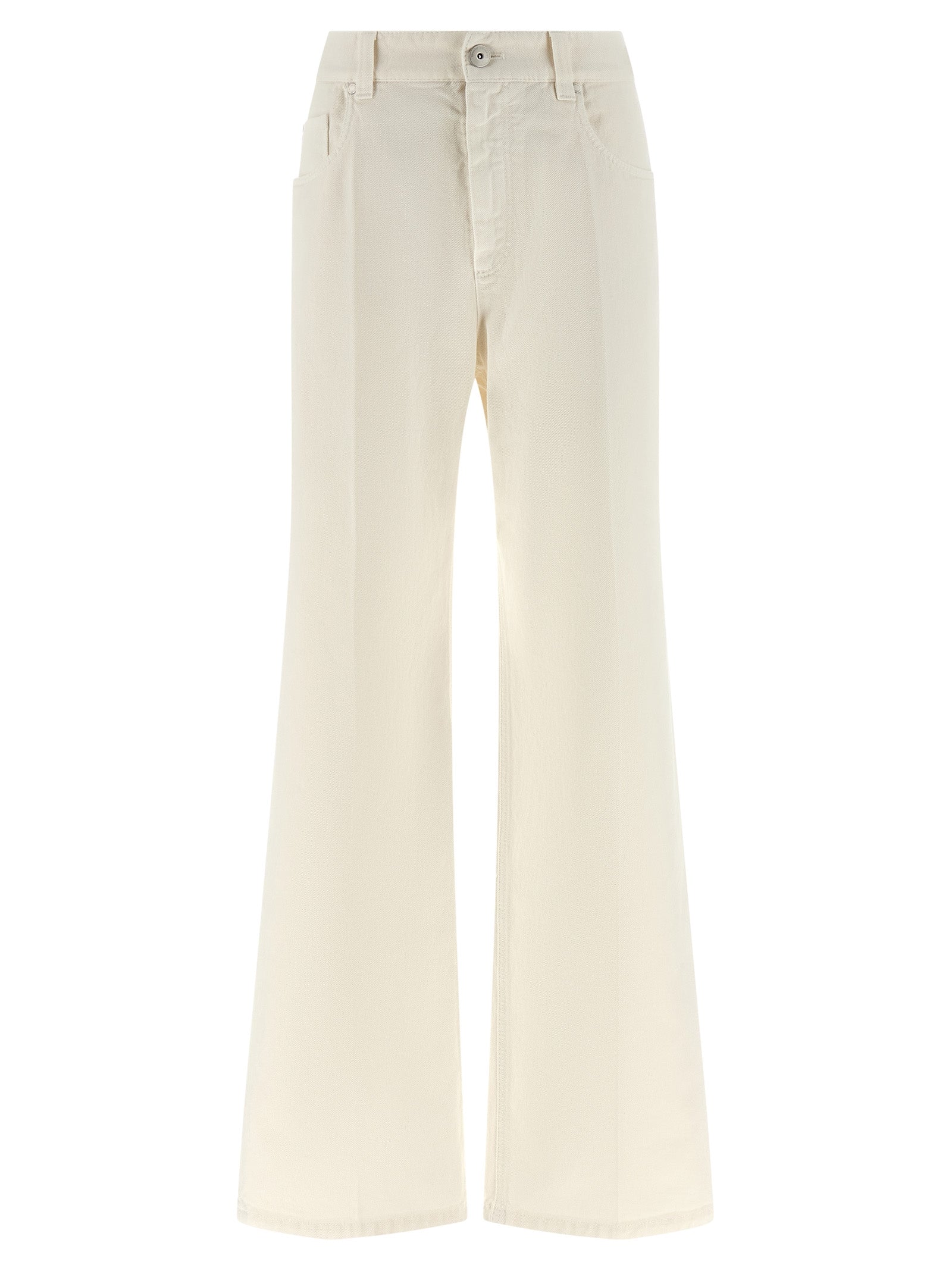 Brunello Cucinelli Weiße Baumwolljeans im Relaxed Fit