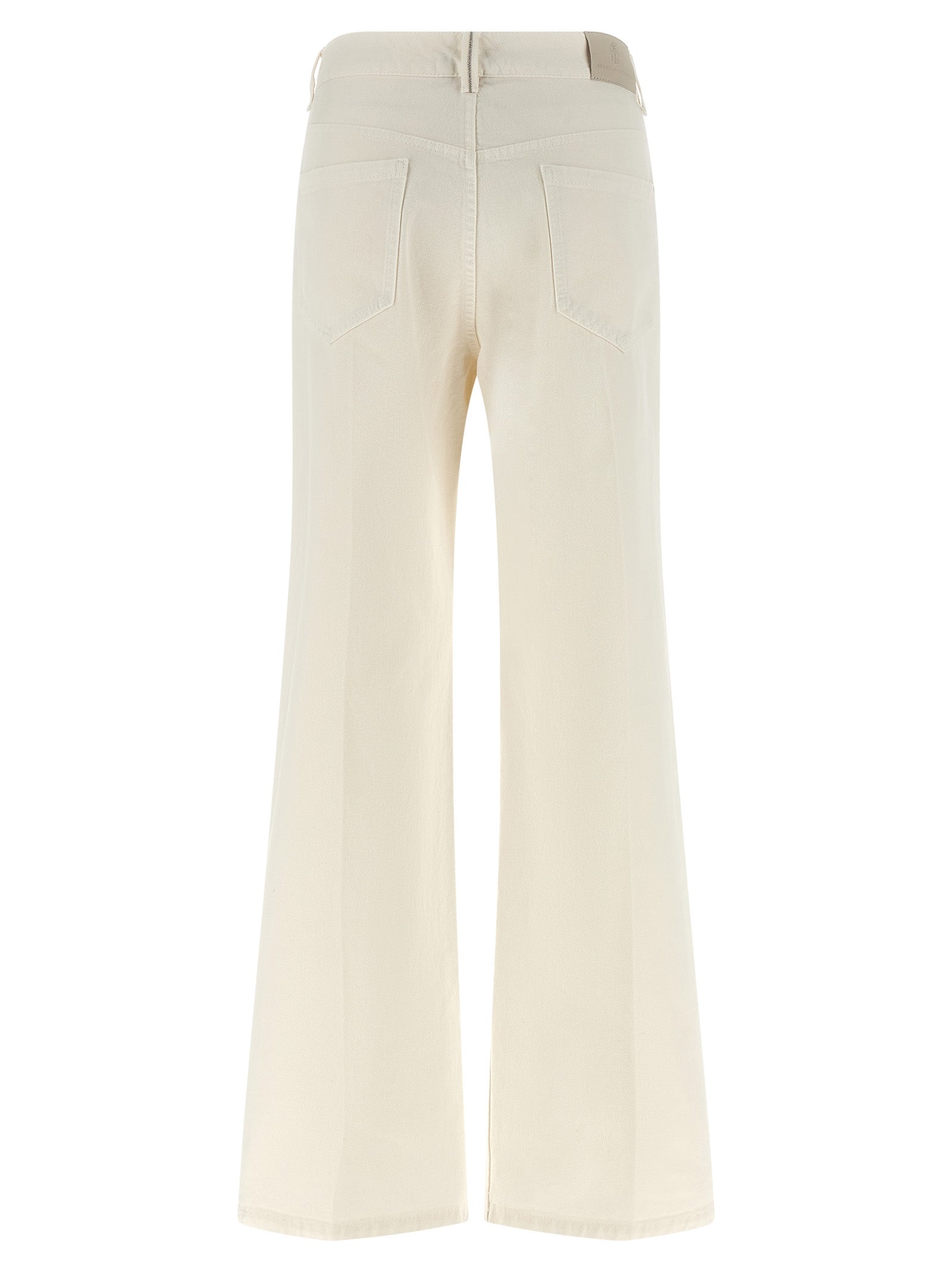 Brunello Cucinelli Weiße Baumwolljeans im Relaxed Fit