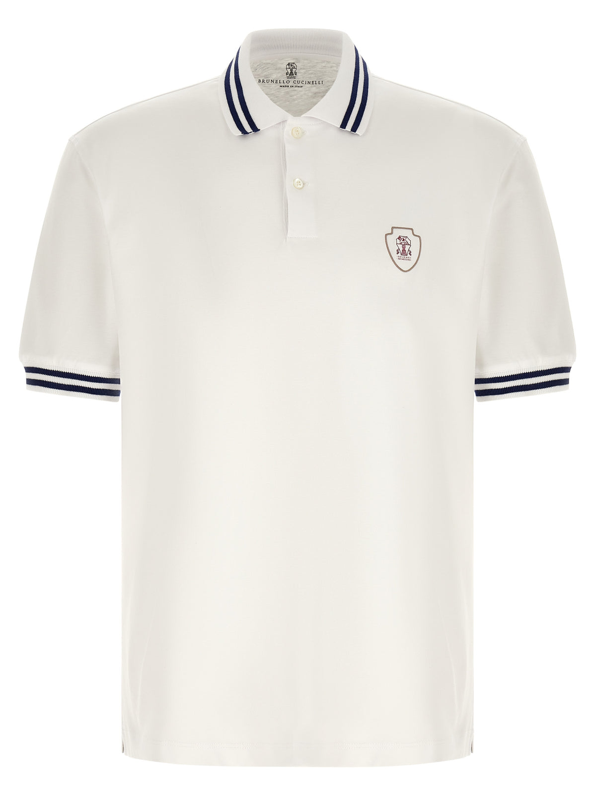 Brunello Cucinelli Weißes Poloshirt aus Baumwolle