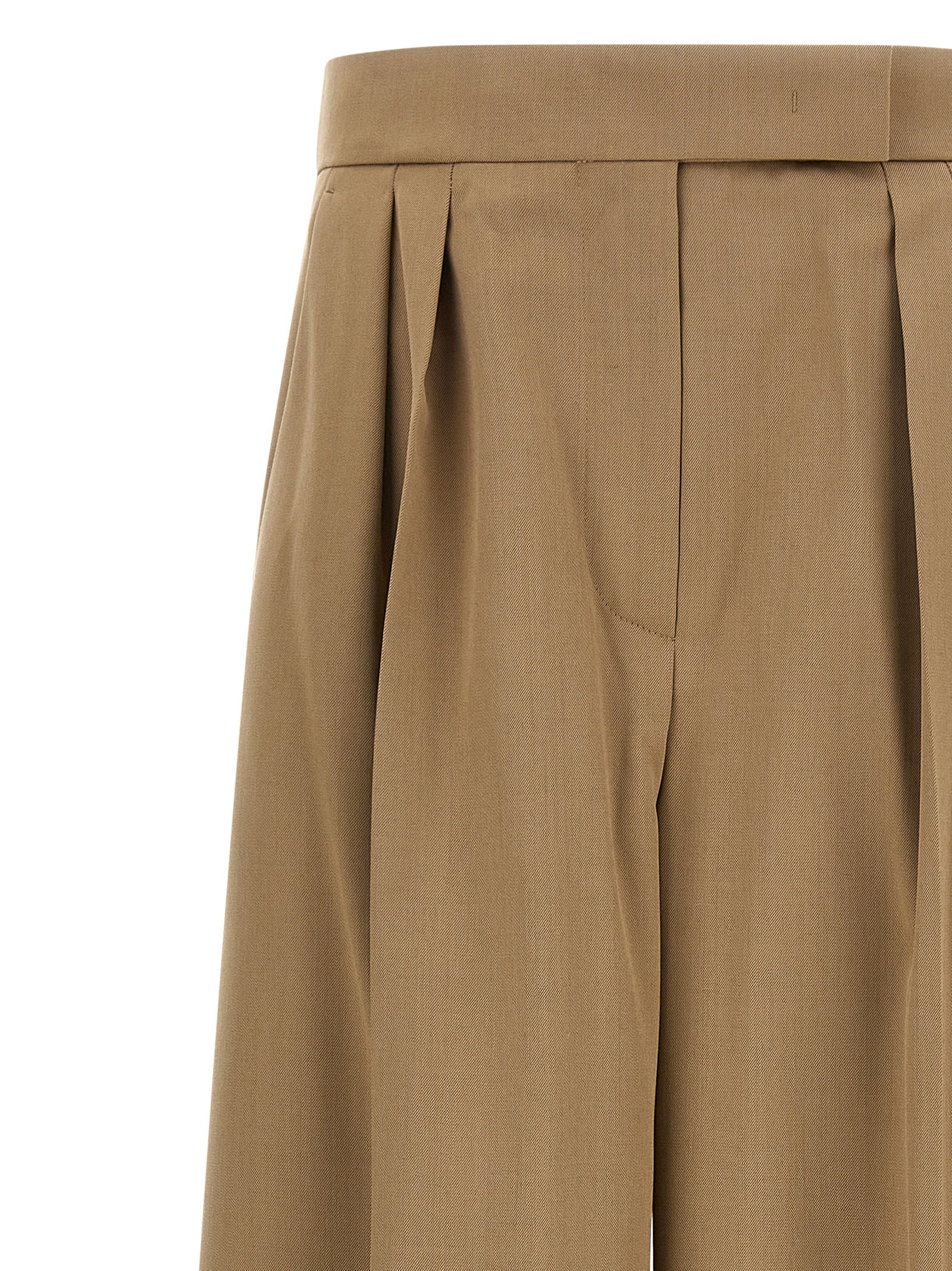 Max Mara Braune Hose aus reiner Schurwolle