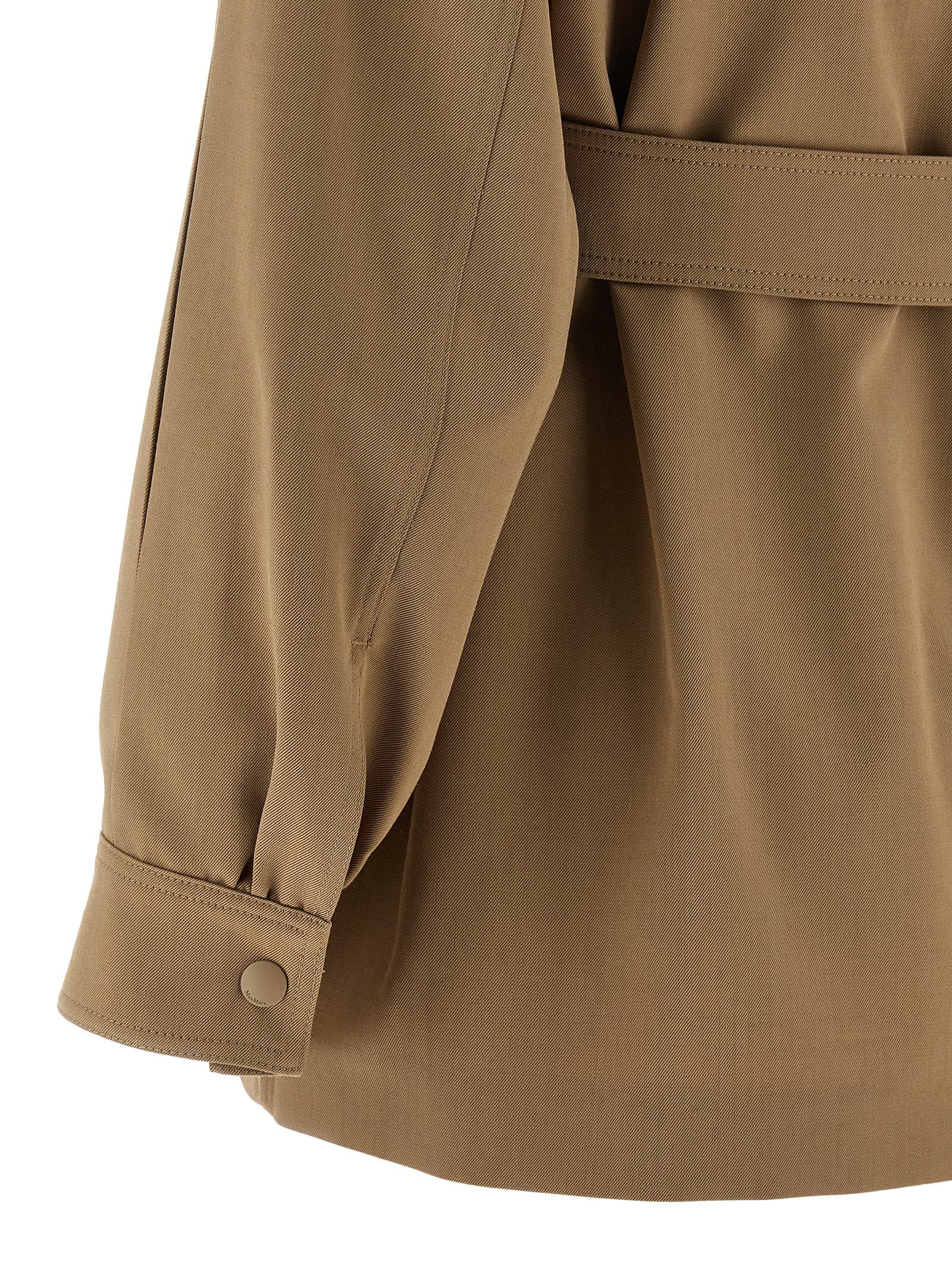 Max Mara Bluse aus reiner Schurwolle in Beige