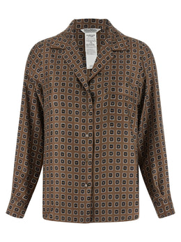 Max Mara Braune Seidenbluse