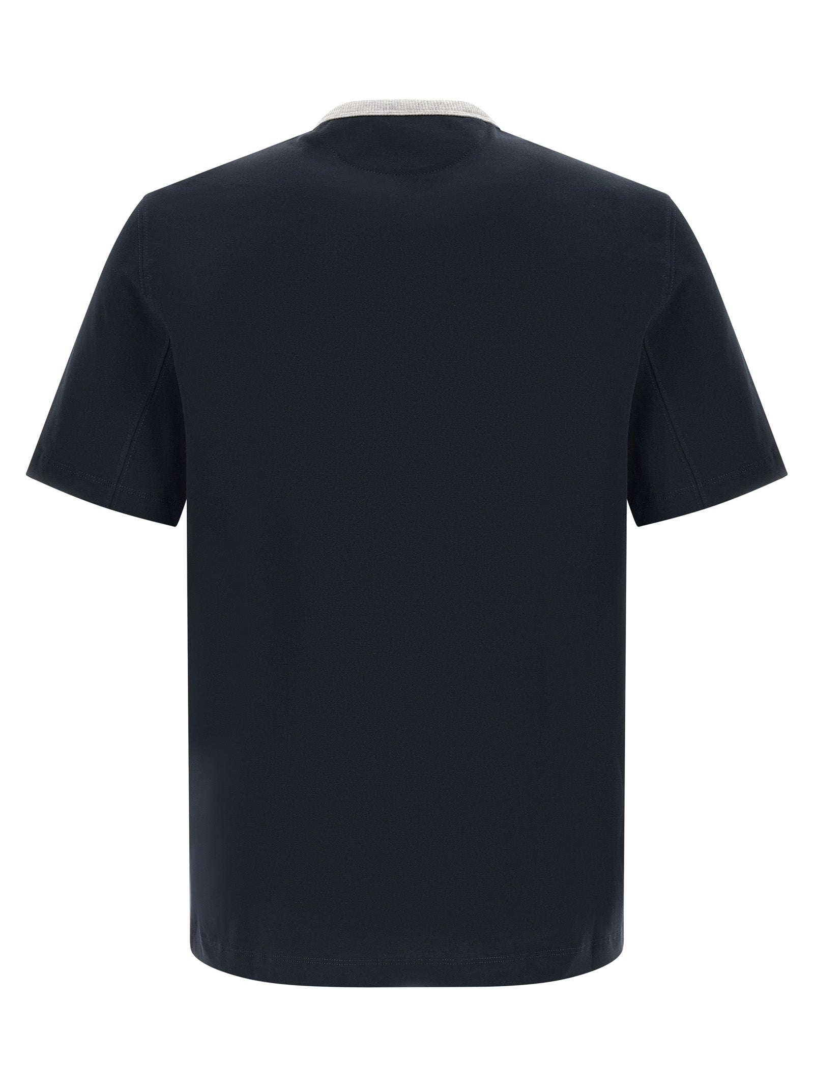 Brunello Cucinelli Blaues Baumwoll-T-Shirt