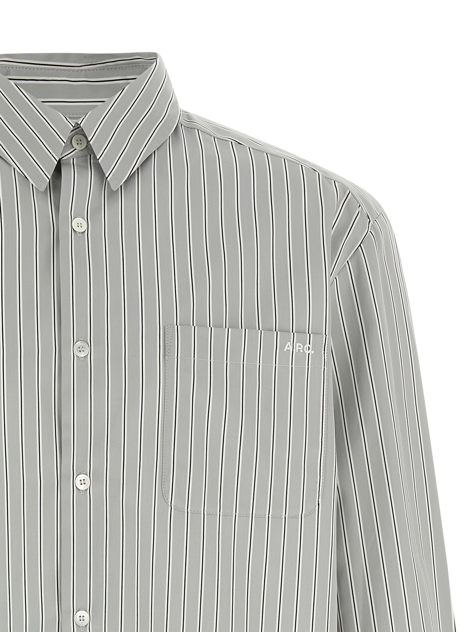 A.P.C. Graue Baumwollbluse