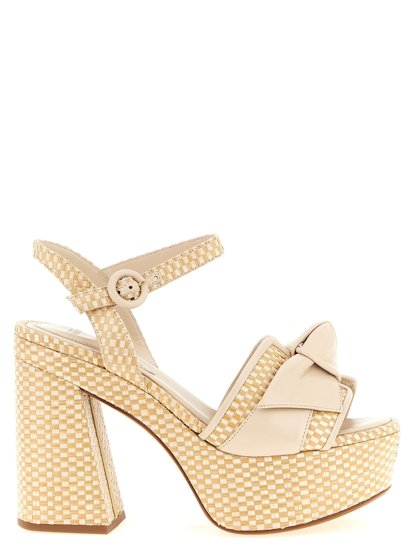 Alexandre Birman Beige Cowhide Stiletto-Sandaletten