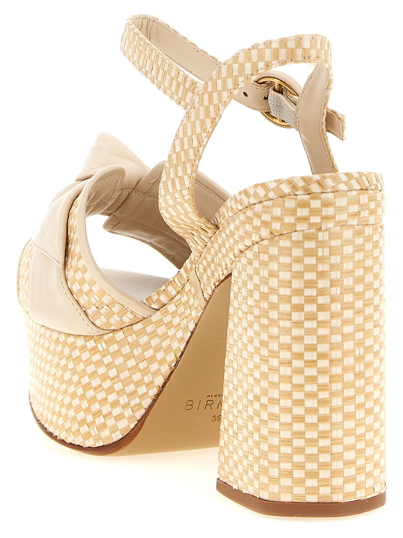 Alexandre Birman Beige Cowhide Stiletto-Sandaletten