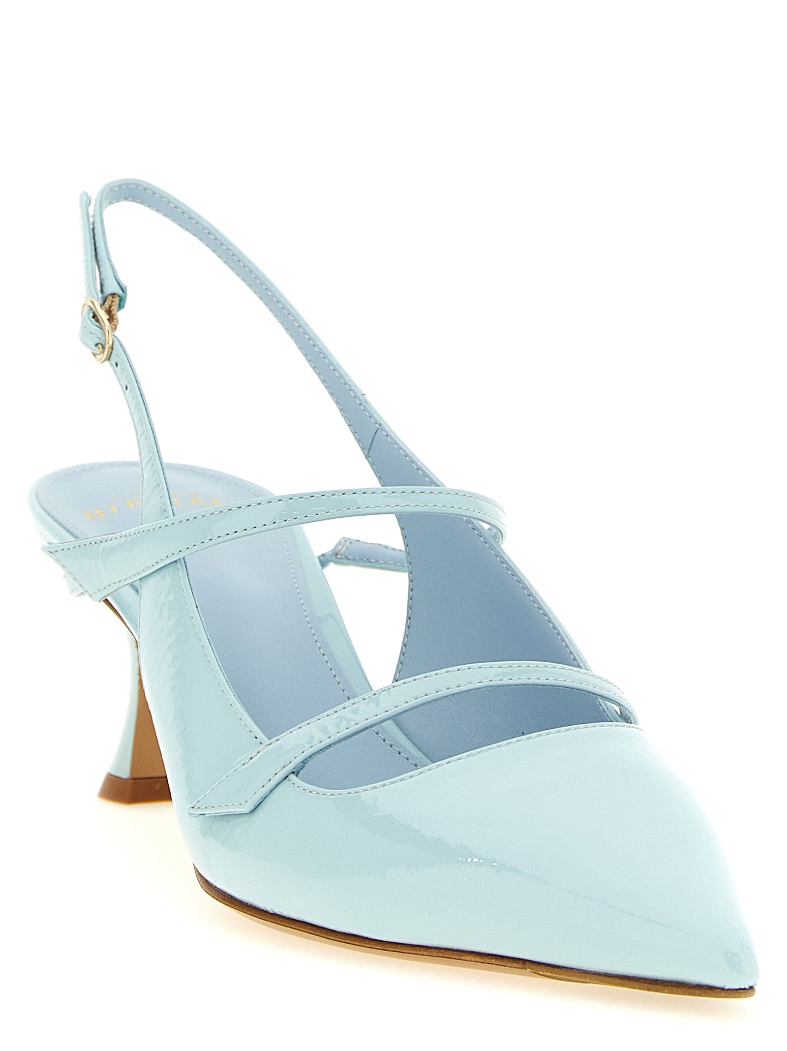 Alexandre Birman Blaue Pumps aus Rindsleder mit mittlerem Absatz
