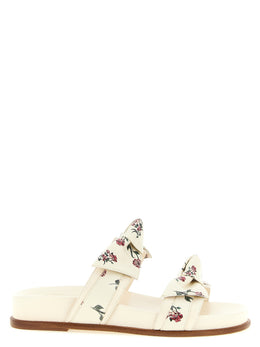 Alexandre Birman Weiße Cowhide-Slipper