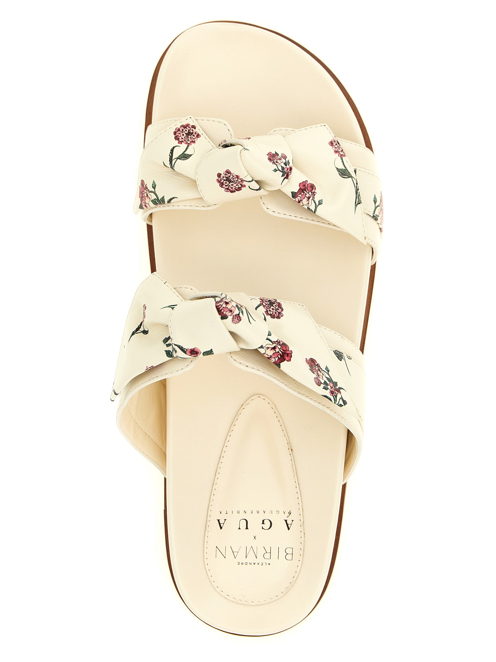 Alexandre Birman Weiße Cowhide-Slipper
