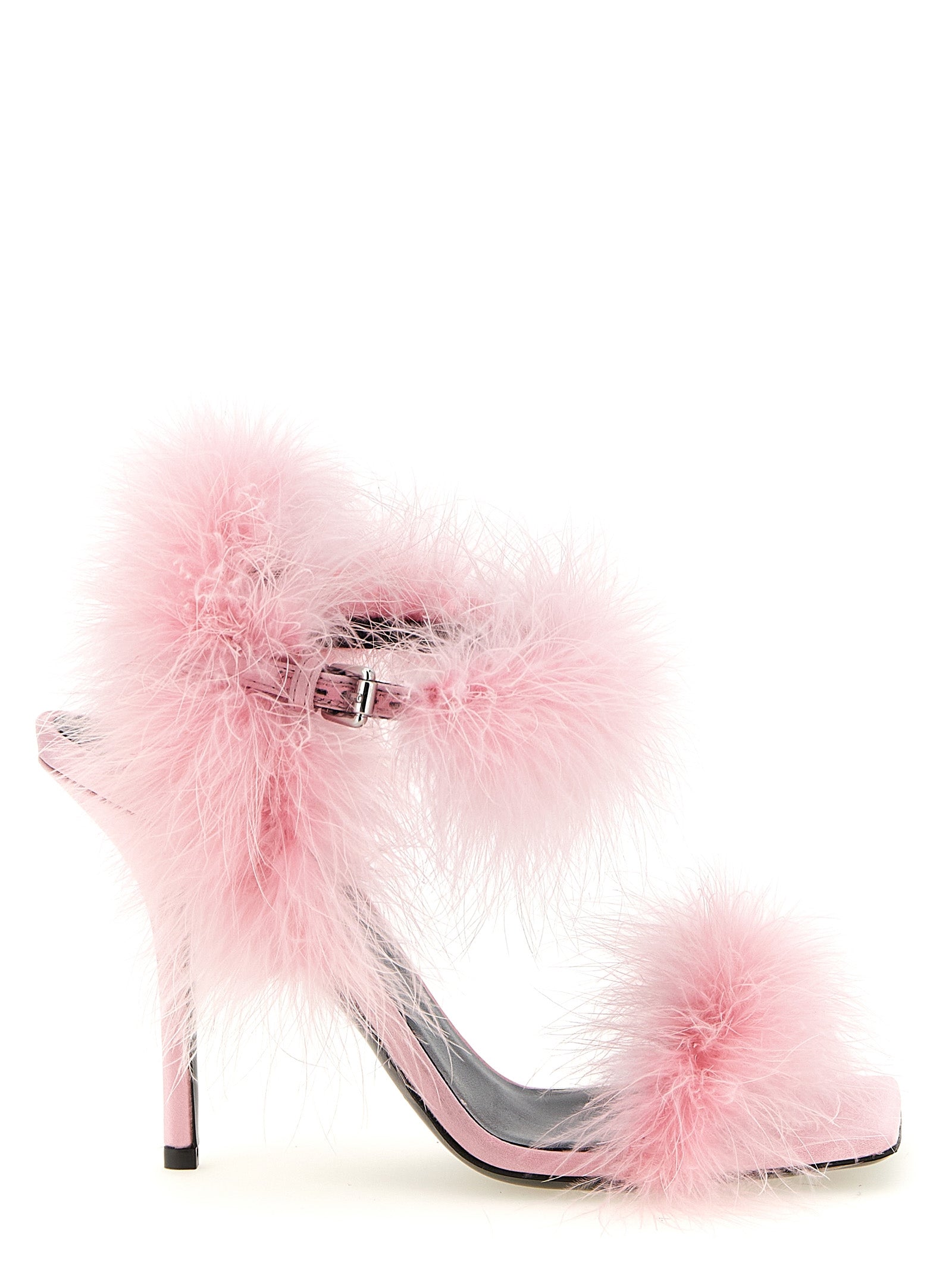 Moschino Mehrfarbige Sandalen aus Viskose mit Stilettoabsatz