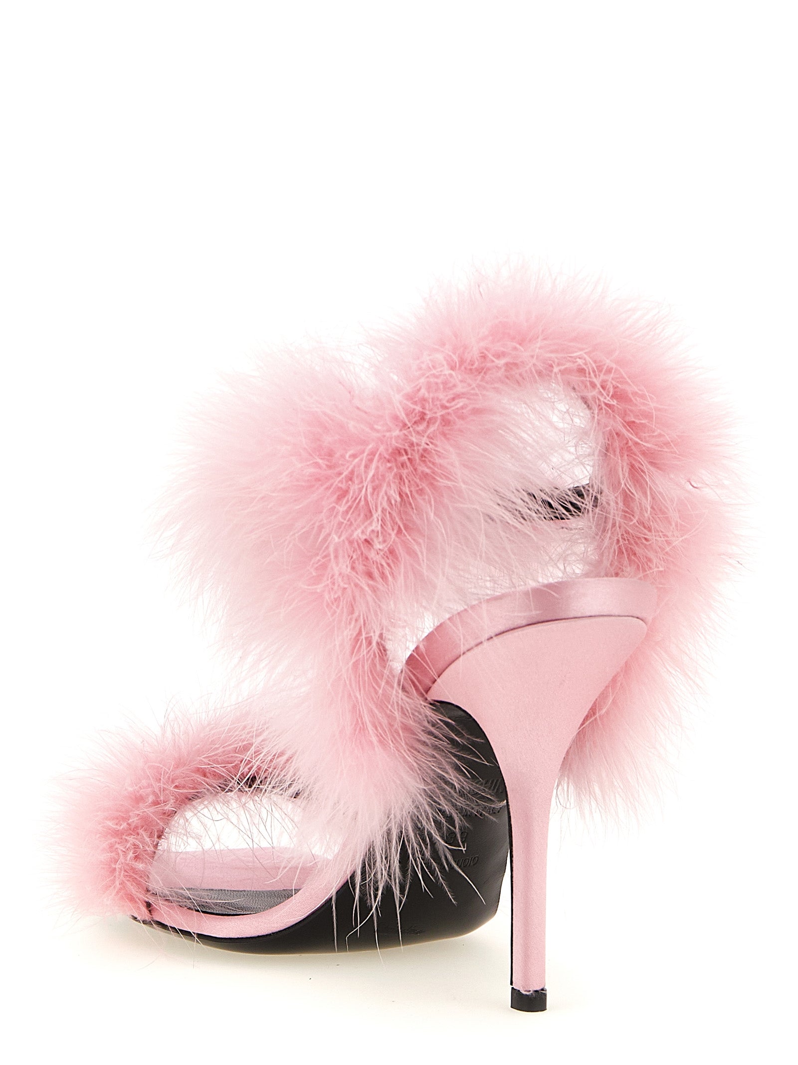 Moschino Mehrfarbige Sandalen aus Viskose mit Stilettoabsatz
