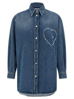 Moschino Blaue Baumwollbluse