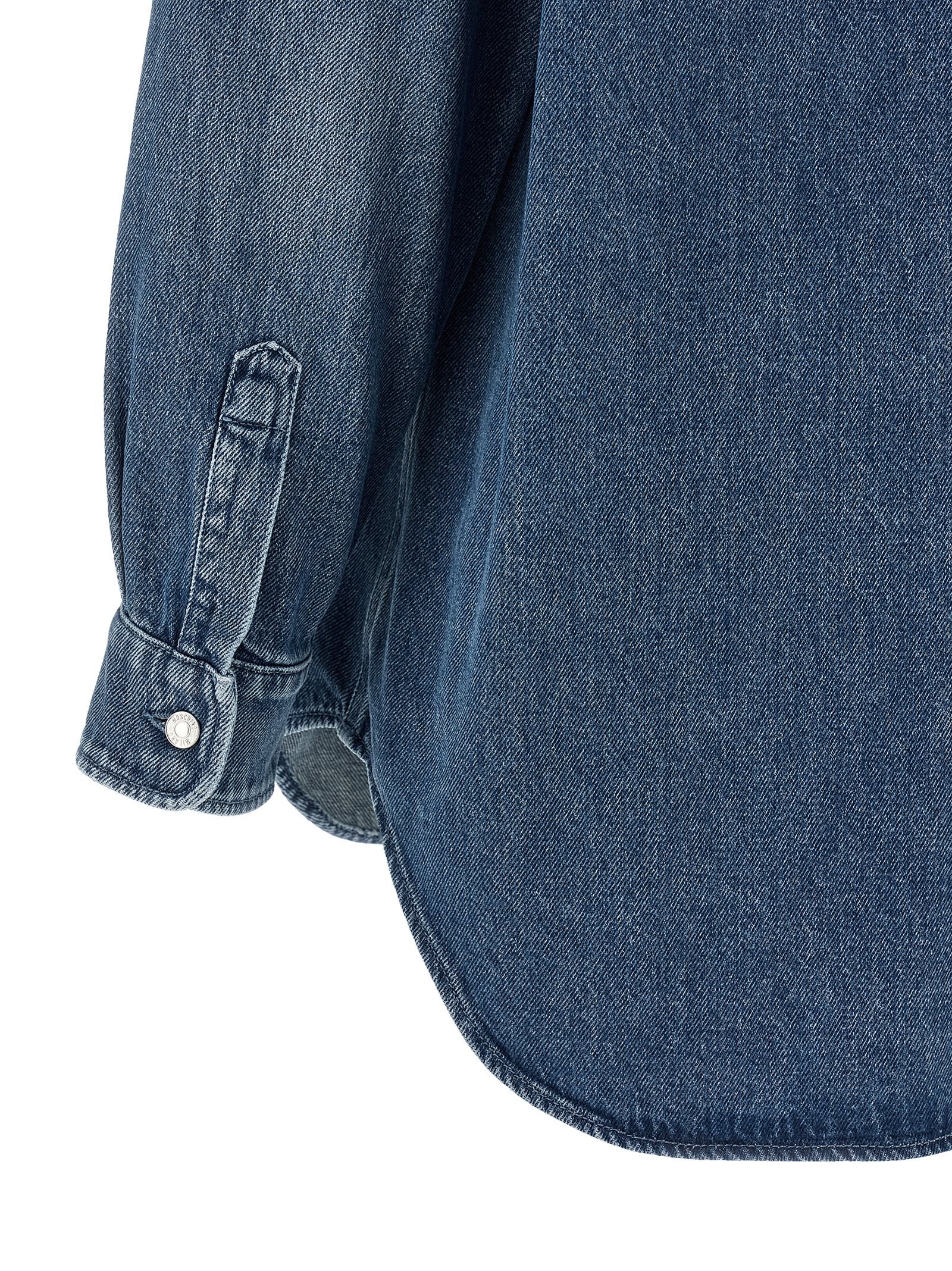 Moschino Blaue Baumwollbluse