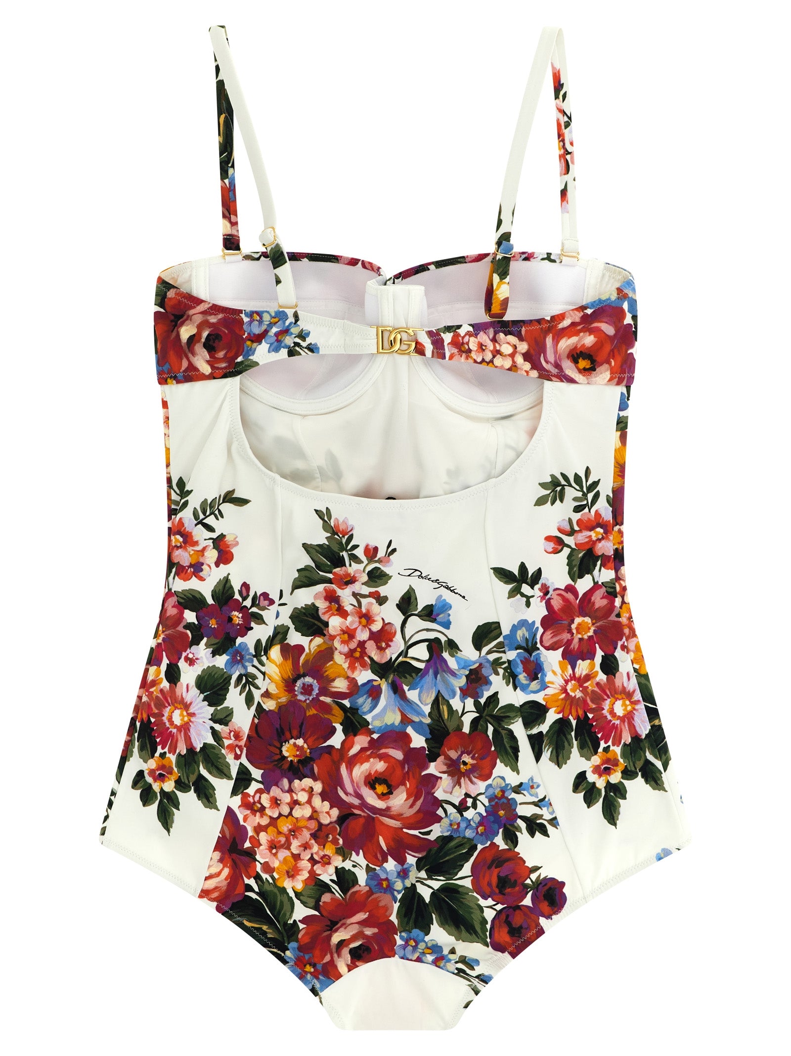 Dolce & Gabbana Weißer Badeanzug aus Polyamid