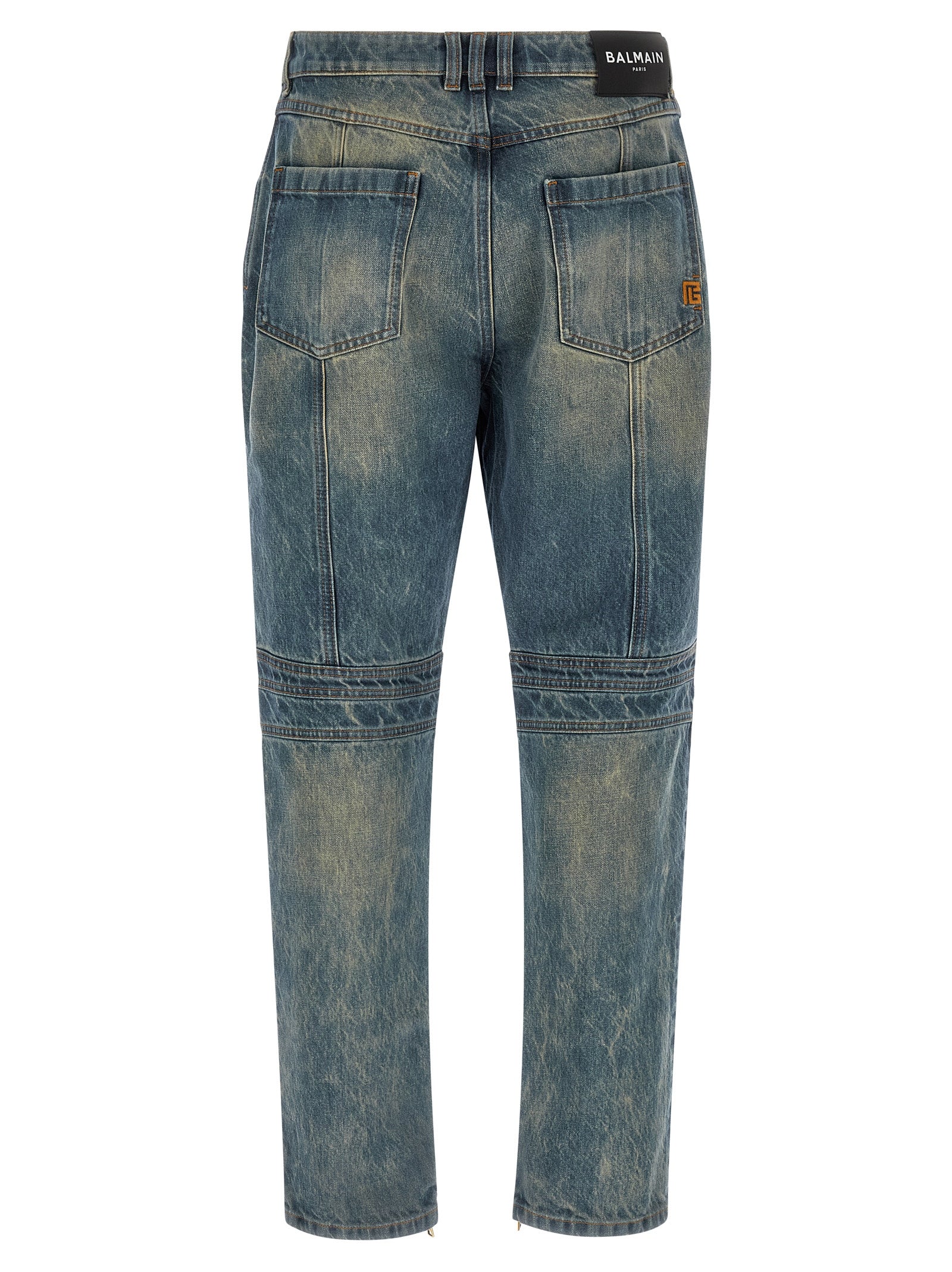 Balmain Blaue Jeans aus Baumwolle im geraden Schnitt