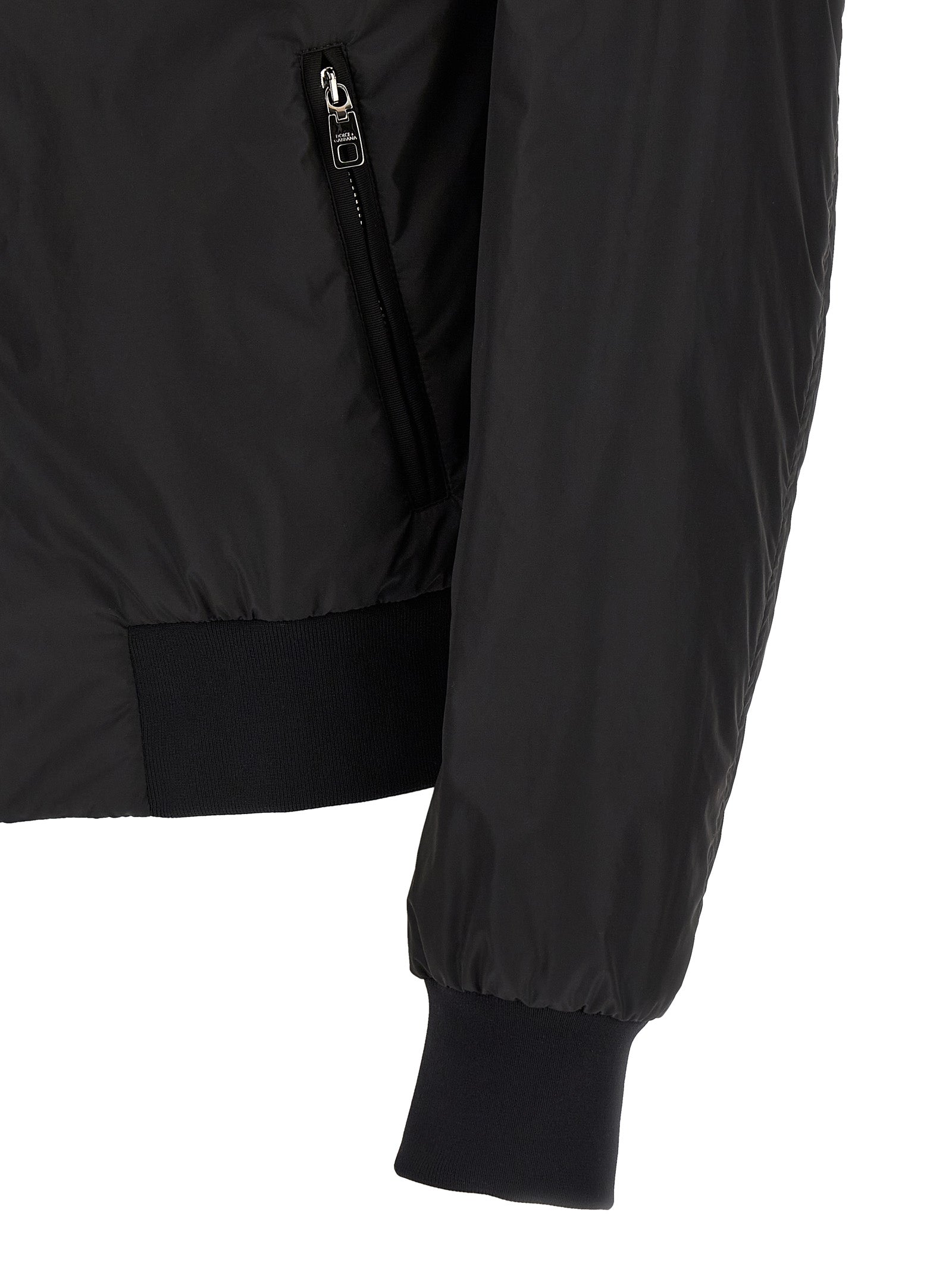 Dolce & Gabbana Schwarzer Bomber aus Polyamid