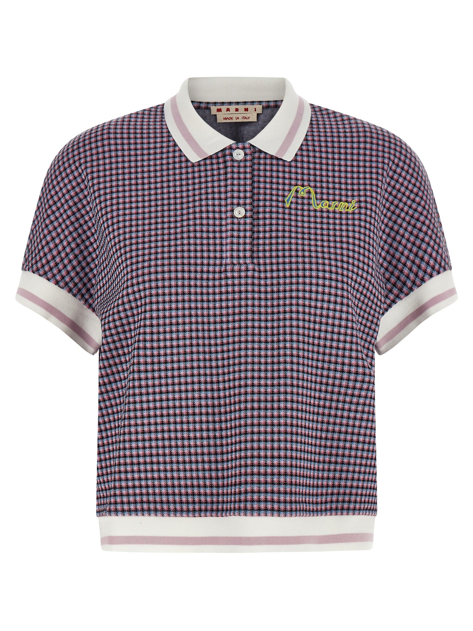 Marni Mehrfarbiges Poloshirt aus Viskose