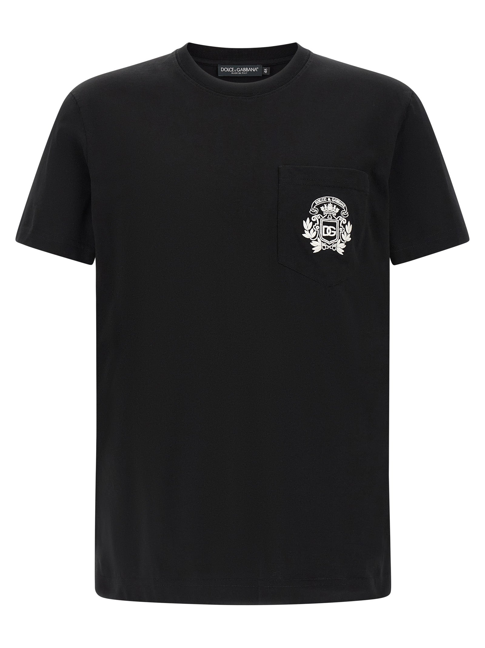 Dolce & Gabbana Schwarzes Baumwoll-T-Shirt